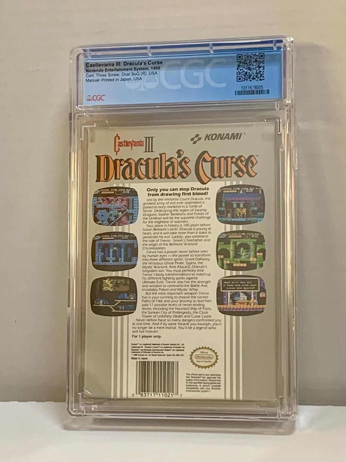 Castlevania IlI: Dracula’s Curse – NES – Konami – CIB CGC 8.5 – Oval SoQ