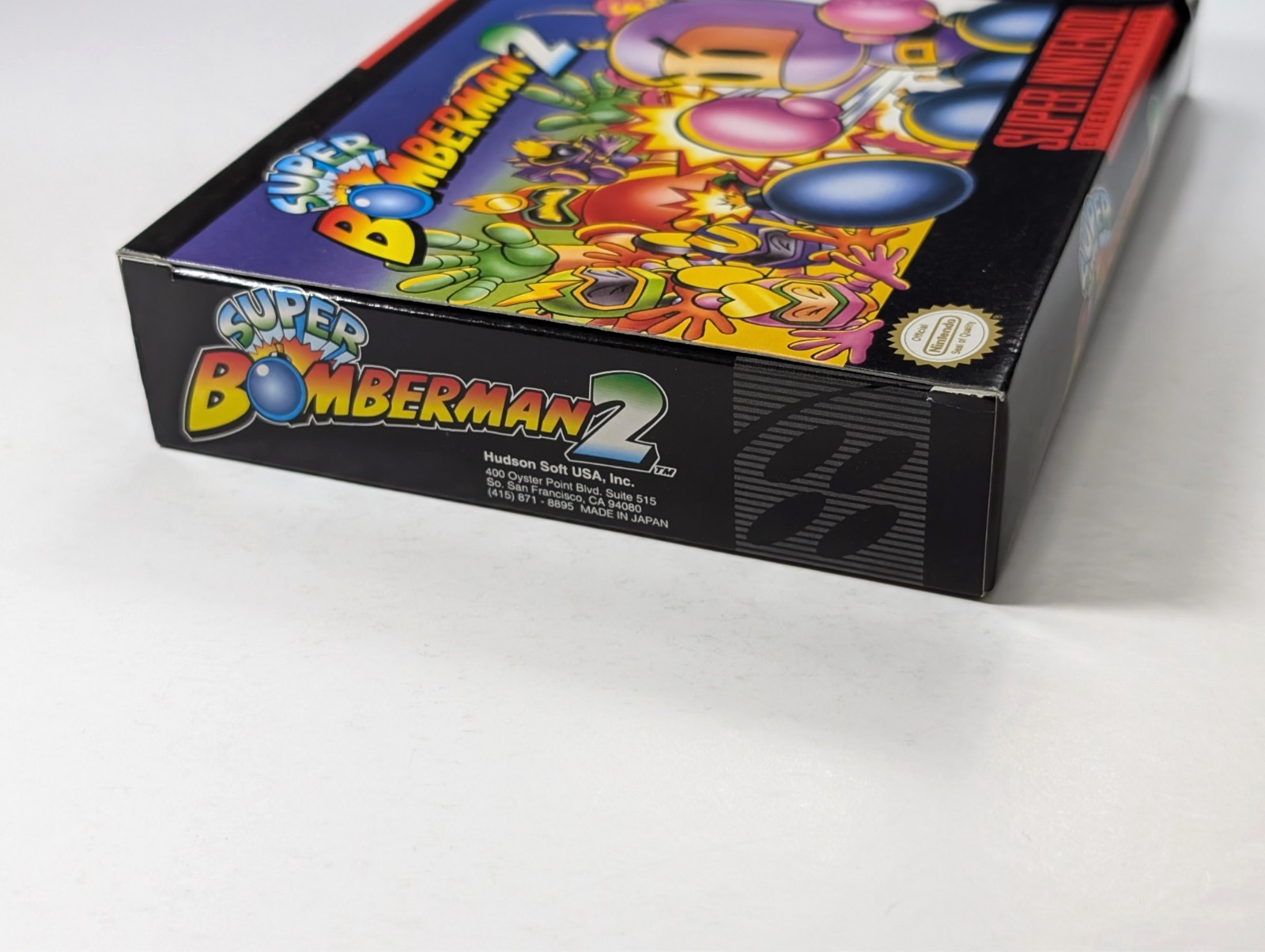 *No game* Super Bomberman 2 Nintendo SNES empty box authentic
