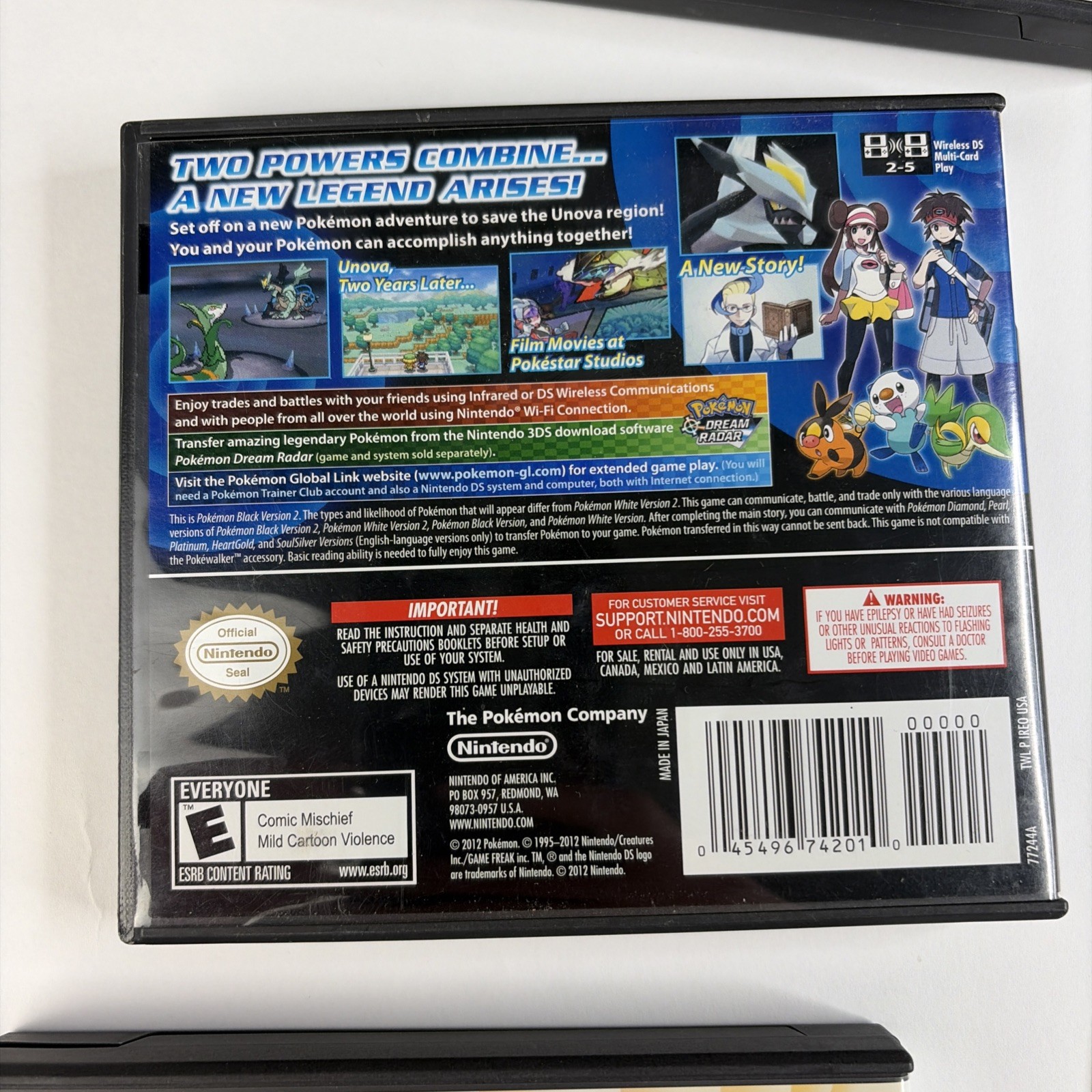 Pokemon Black 1+2 White Version 1+2 CIB 100% Complete Nintendo DS LOT Authentic