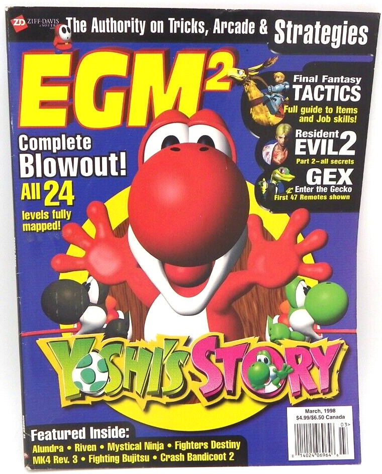 ZIFF EGM2 March 1998 – Yoshi’s Story Red Cover Art