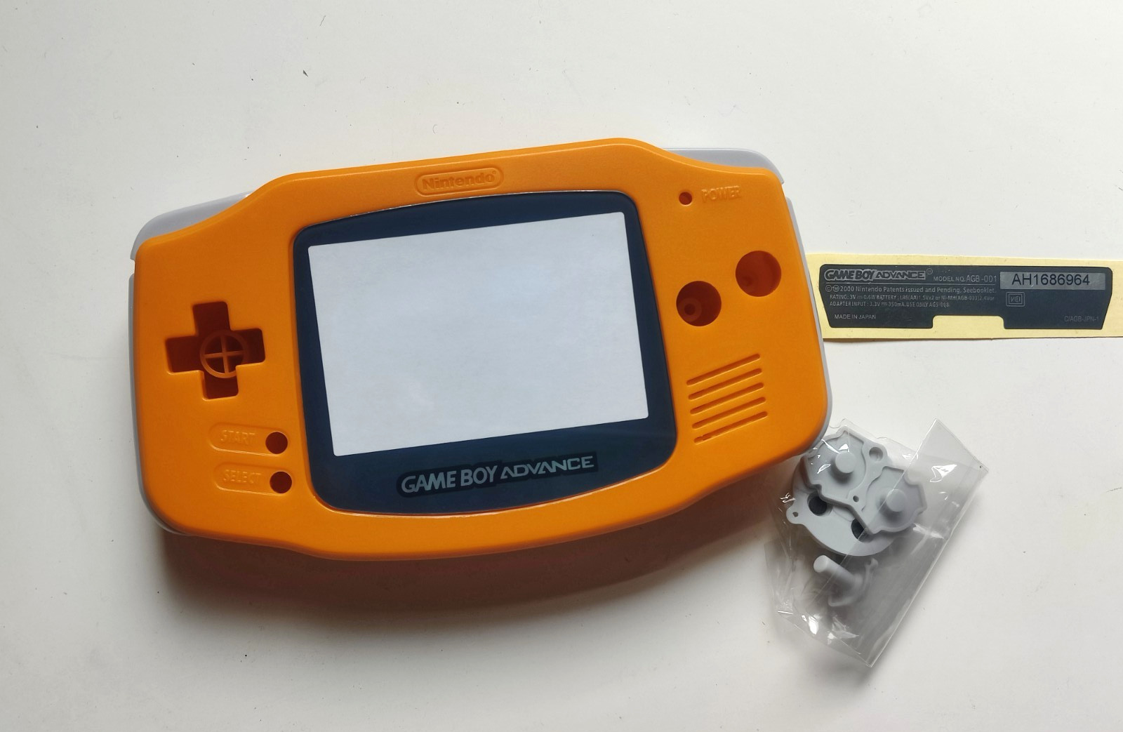 Game Boy Advance GBA Shell Housing Replacement Solid Orange IPS V2 Compatible