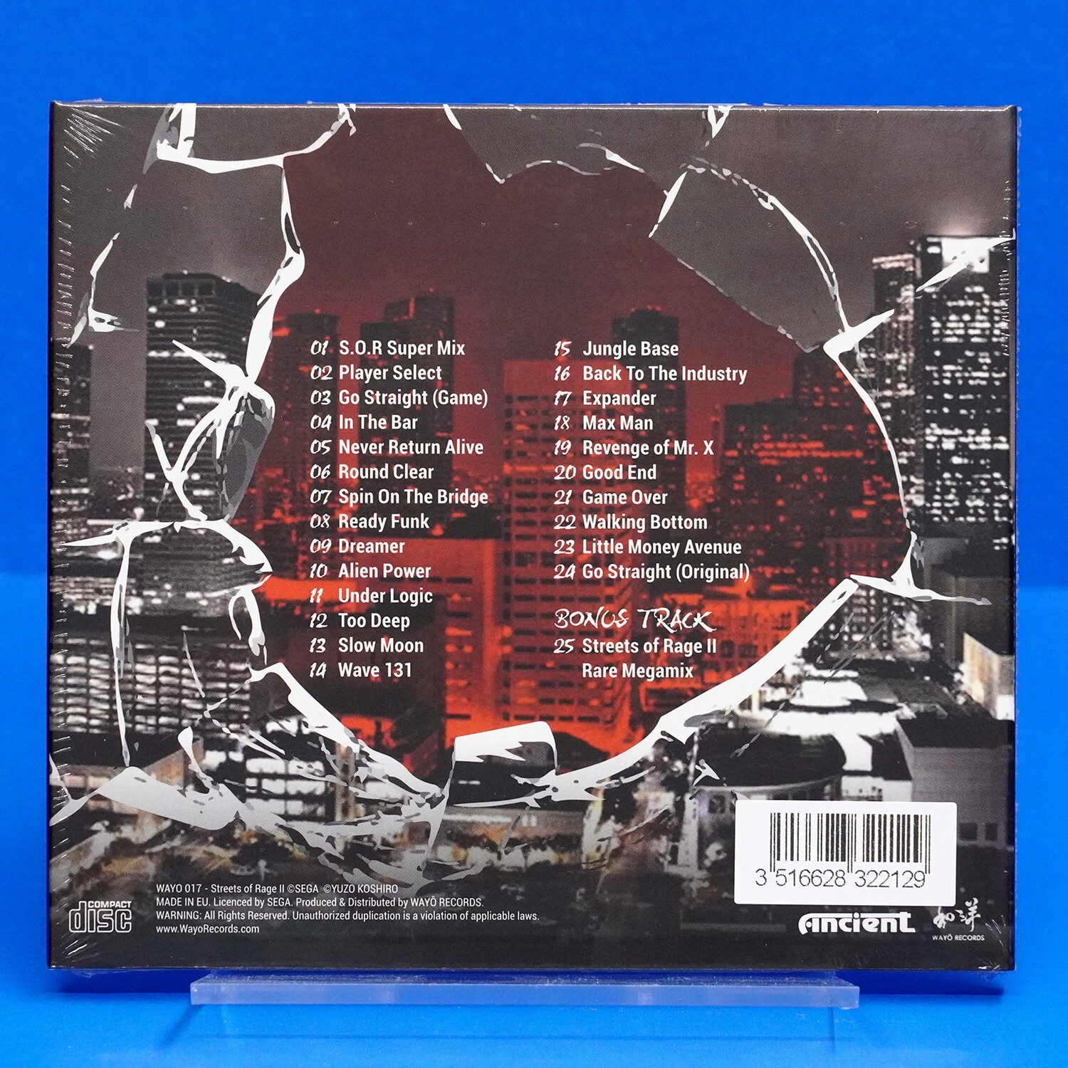 Streets of Rage II 2 OST Music CD Perfect Soundtrack Sega Genesis Yuzo Koshiro