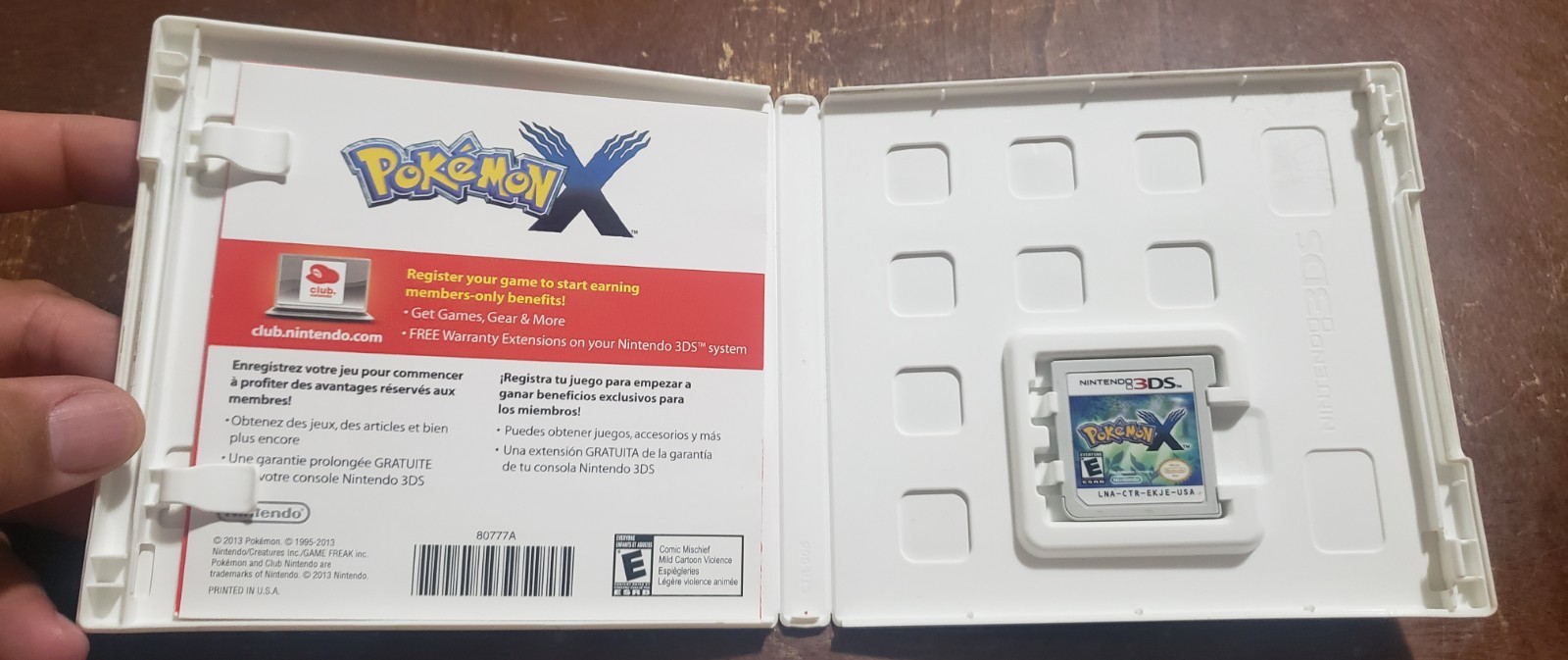 Pokemon X (Nintendo 3DS, 2013) Case Manual/Inserts & Game Cartridge, Tested