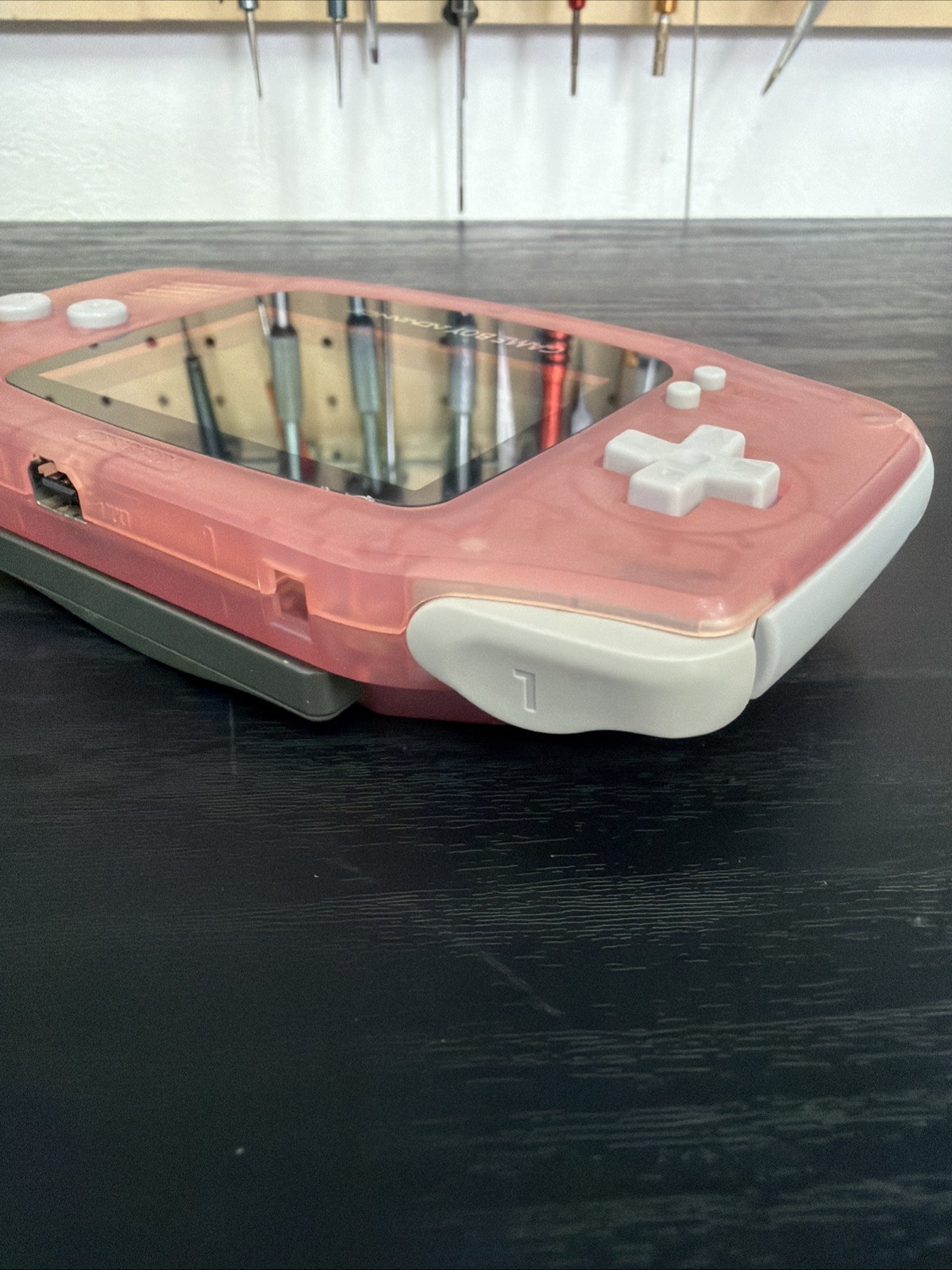 Nintendo Game Boy Advance GBA Milky Pink Console New Screen Overhaul [#009]