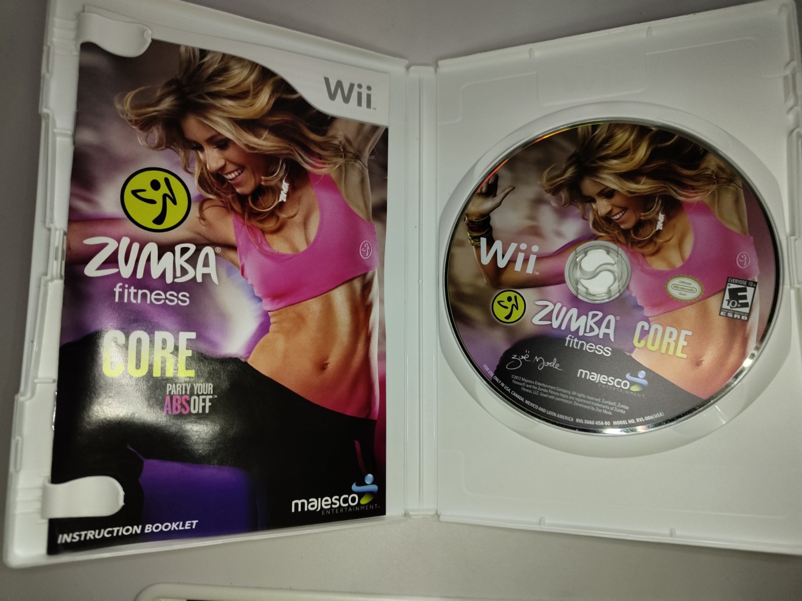 Zumba Fitness Core Nintendo Wii Video Game Complete Case Manual Majesco 2012 CIB