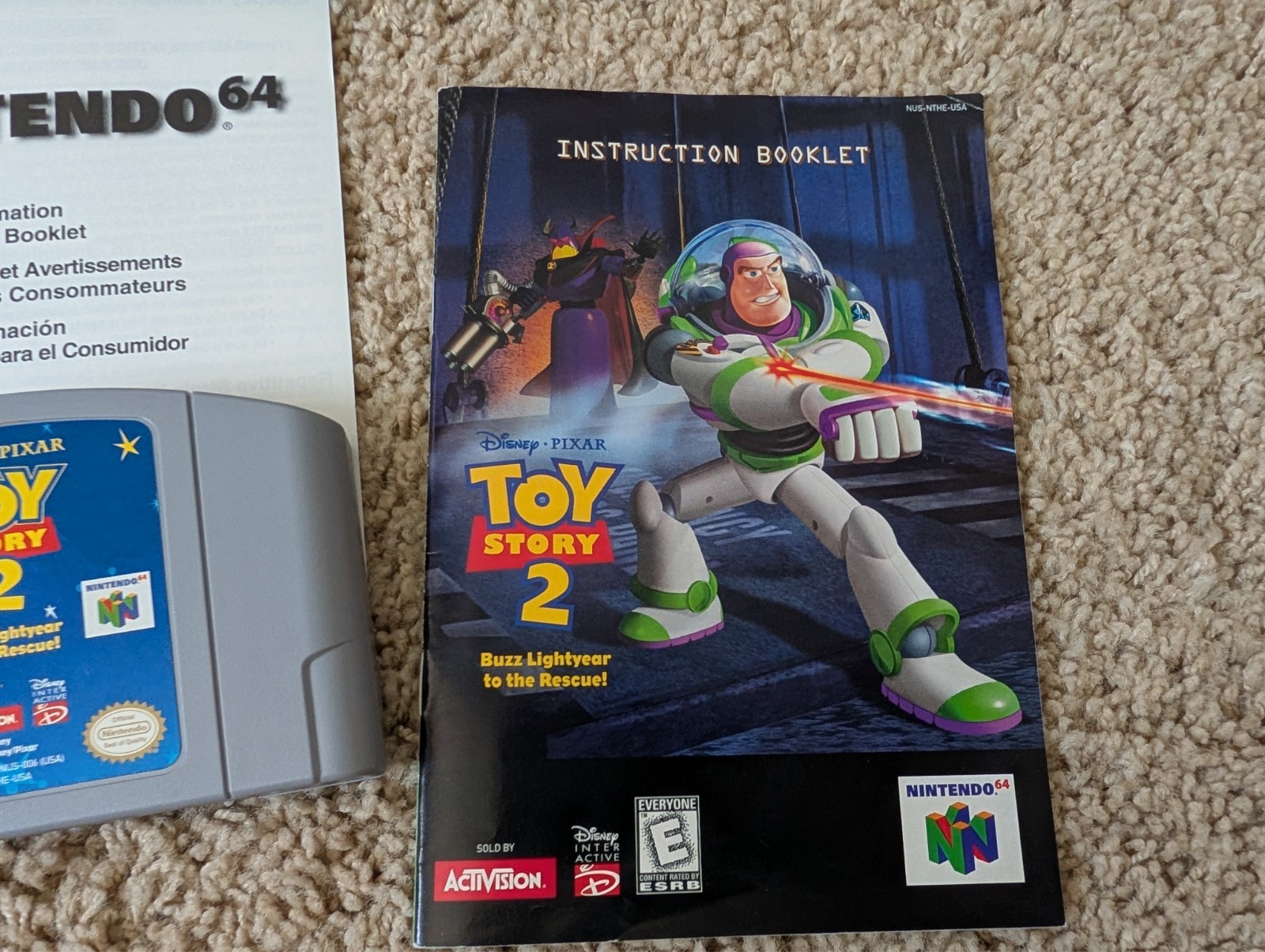 Toy Story 2: Buzz Lightyear to the Rescue (Nintendo 64, 1999) N64 CIB Tested!