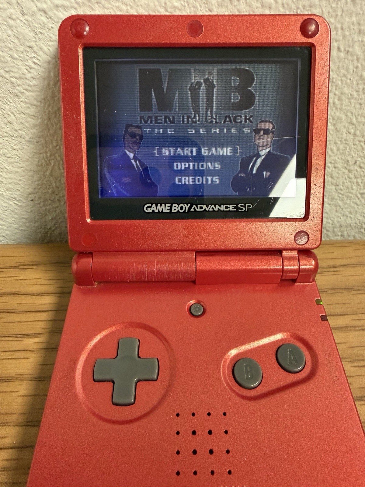 Nintendo Game Boy Advance SP Console (AGS-001) Flame Red Tested – No Charger