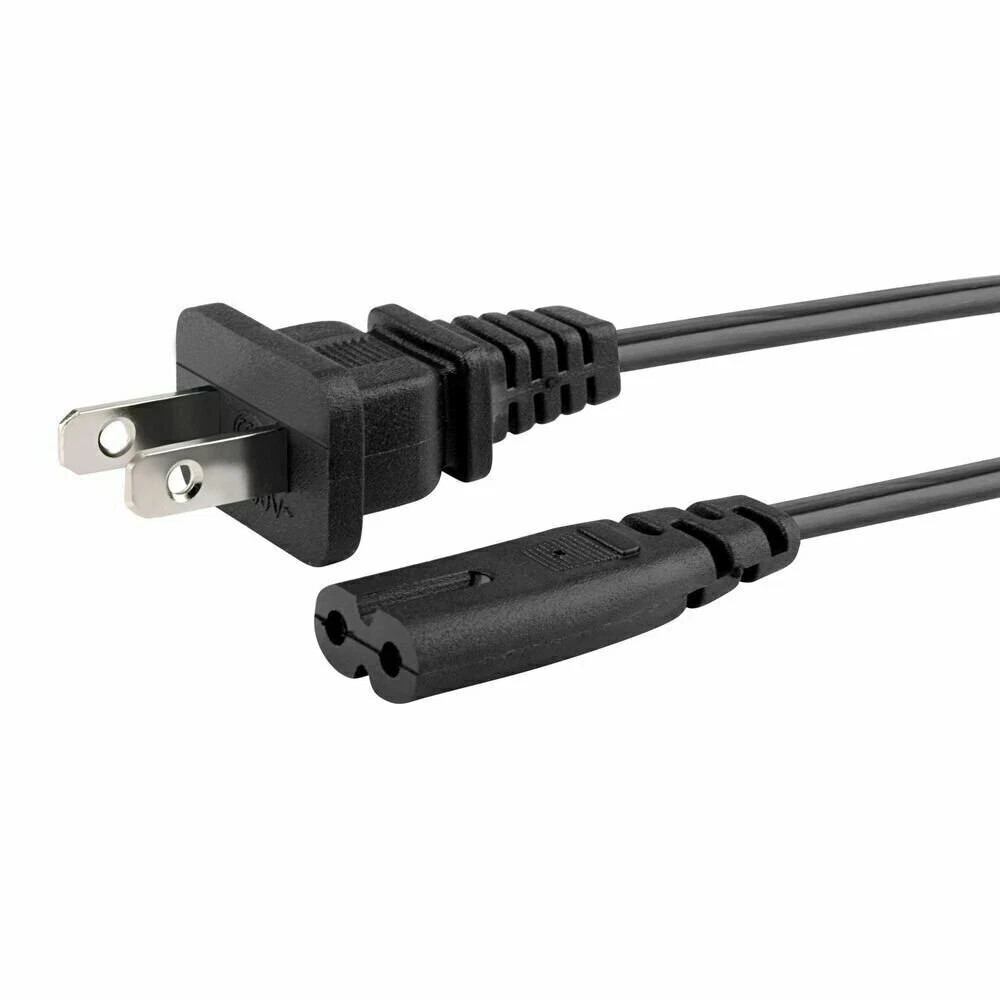 5ft AC Power Cord Cable Sony PlayStation 4 PS4 PS2 PS3 Slim 2-Prong Port New