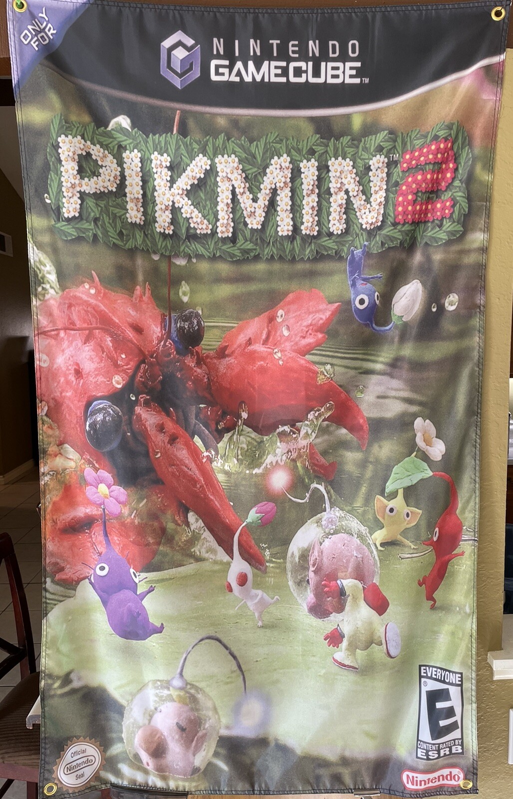 Nintendo GameCube Pikmin 2 5′ Flag Poster Banner 2004