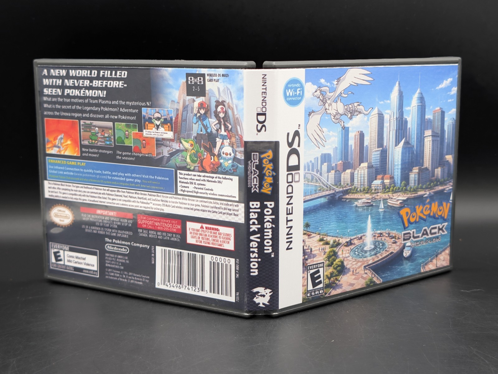 Pokemon Black Version ( Nintendo DS ) Authentic – Custom Cover Art – Tested