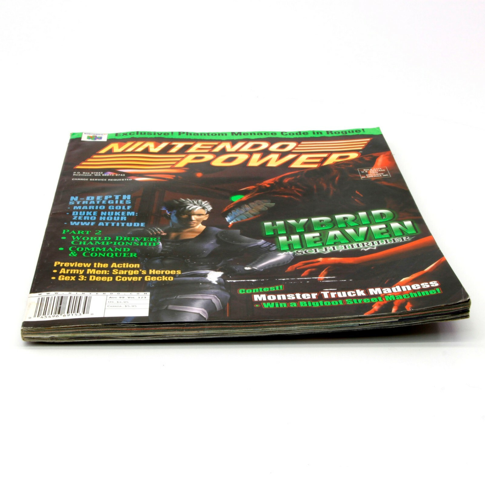 Nintendo Power Magazine Vol 123 w POSTER ALBUM COMIC Hyrbrid Heaven AUG 1999