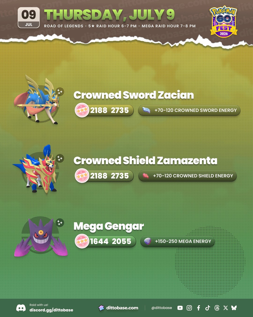 Pokémon Raid Road of Legends GoFest **READ DESCRIPTION **