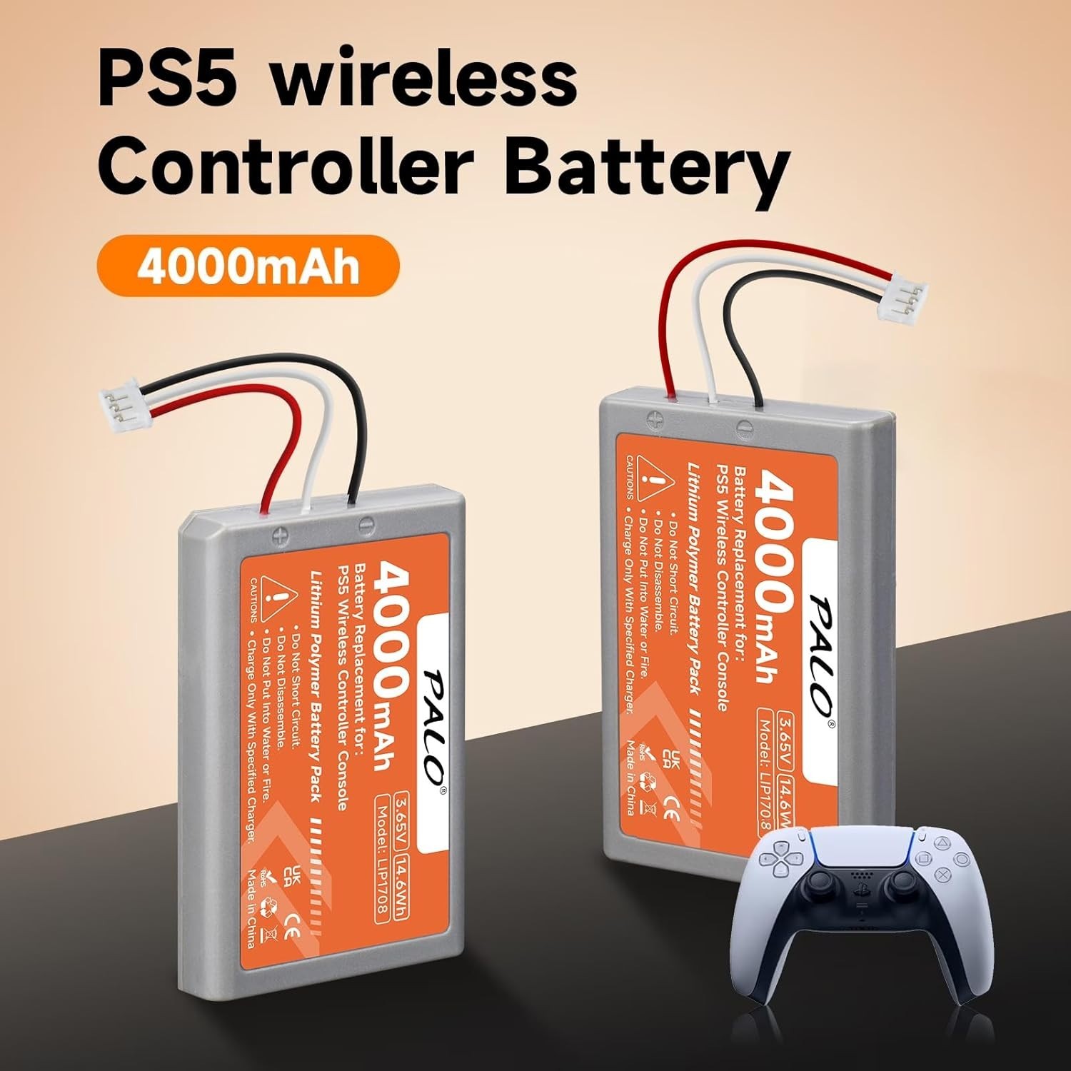 Ultimate PS5 Controller Battery – 4000mAh Lithium Polymer with Tools Included