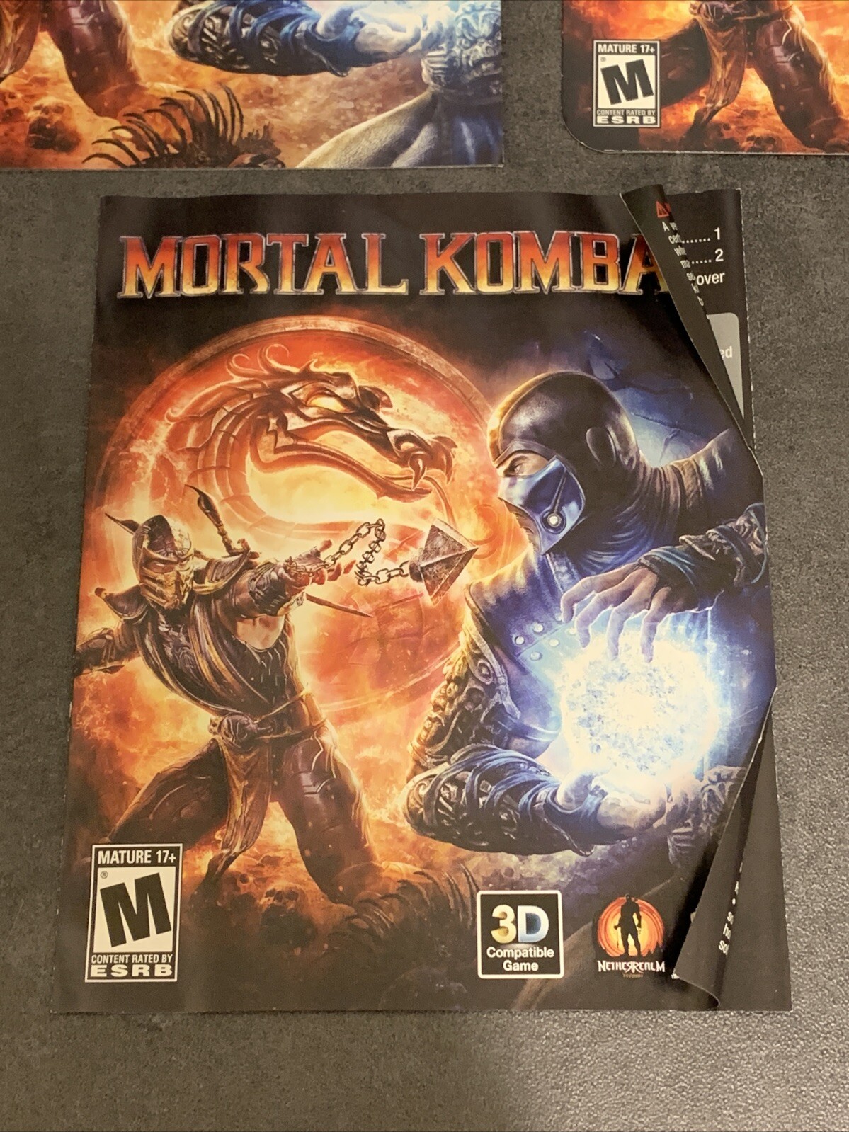 Mortal Kombat (Sony PlayStation 3) Tested w/ Manual Katalog & Unused Kombat Pass
