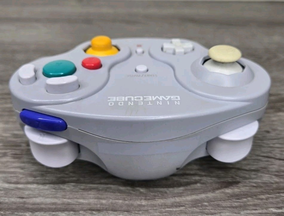 Nintendo Gamecube Wavebird Platinum Wireless Controller Only No Receiver.
