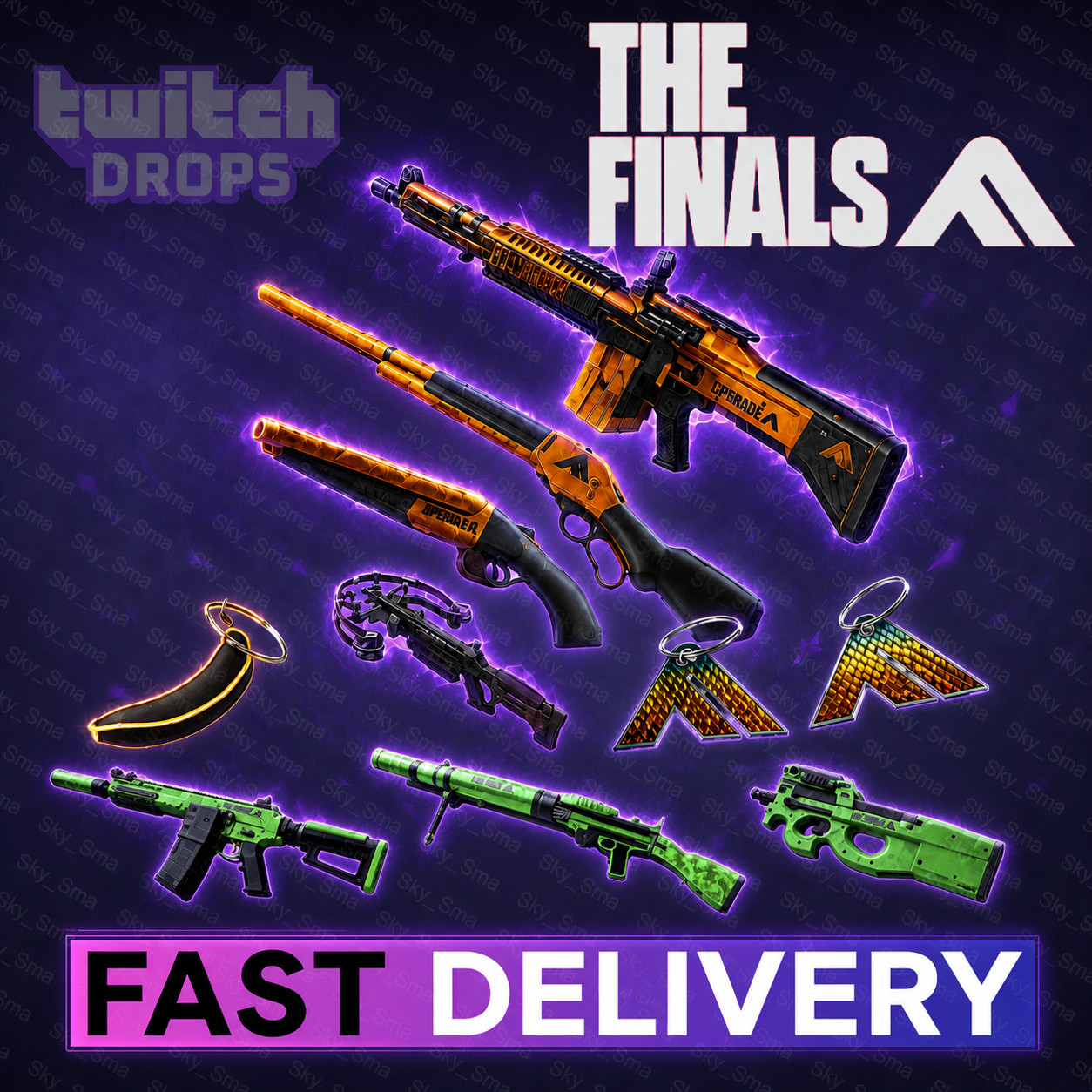The Finals Twitch Drops – Weapon Skins + Charms – 10 Items