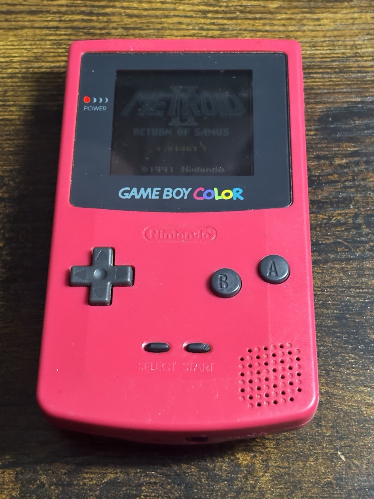 Nintendo Game Boy Color Berry Pink Handheld System CGB-001 – With Battery Cover!