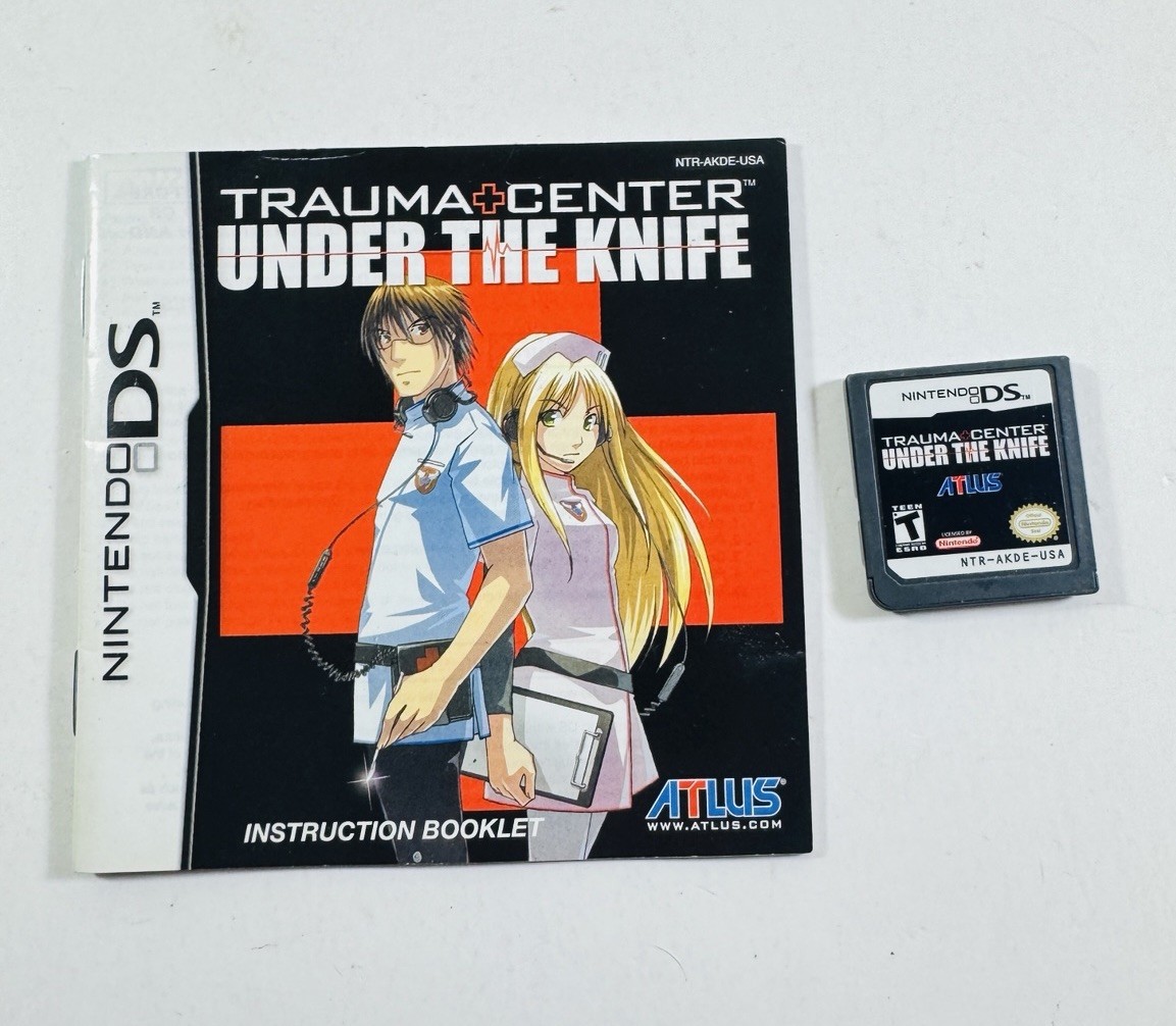 Trauma Center: Under the Knife [Nintendo DS, 2005] Cart And Manual, Tested ML449