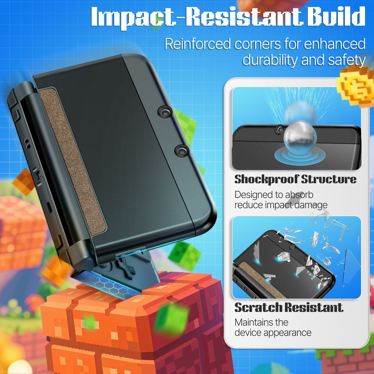 Aluminium Protective Hard Shell Skin Case Cover for New Nintendo 3DS LL XL 2015