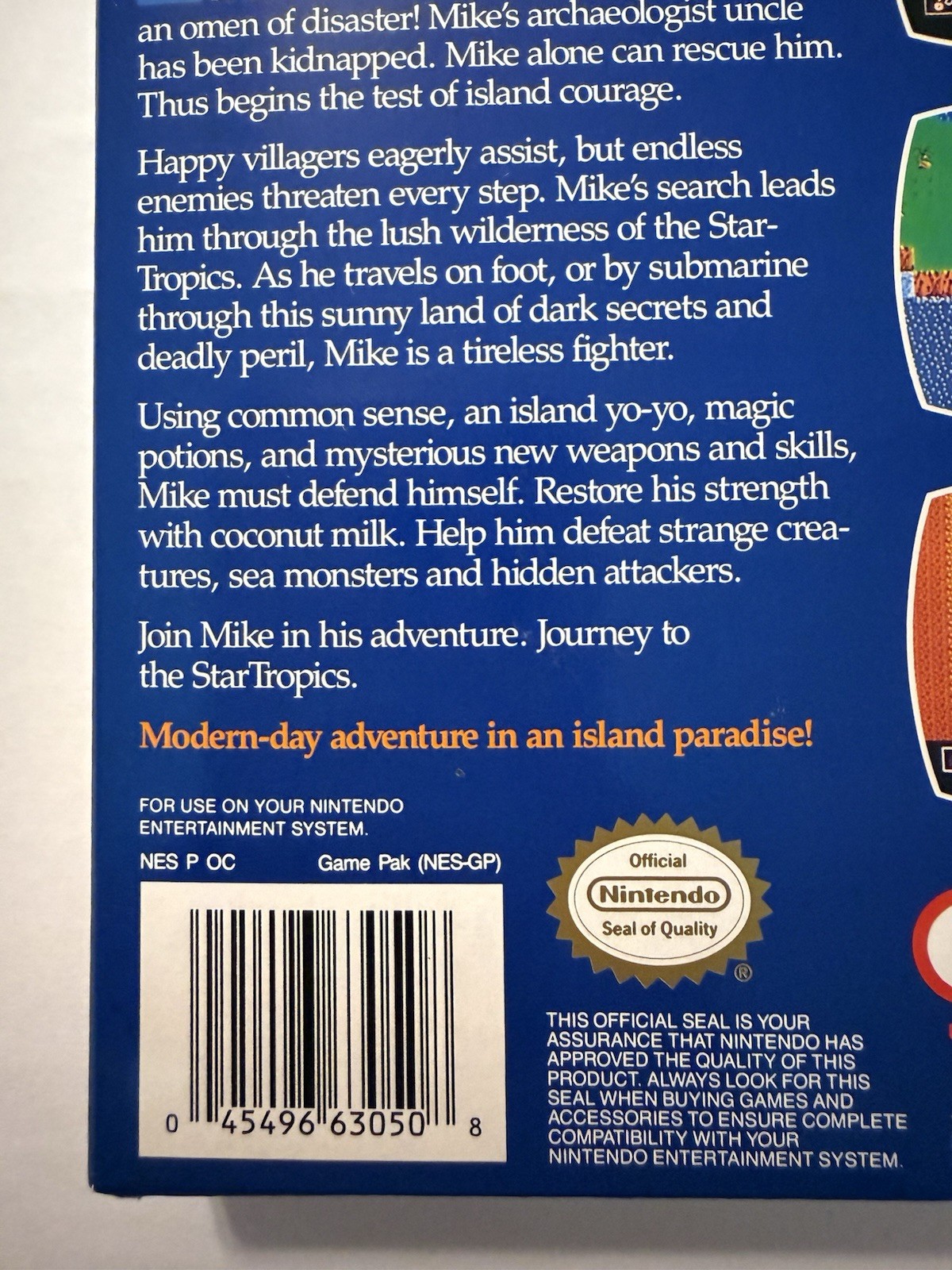 StarTropics Nintendo NES CIB – Promotional Offer Not For Resale