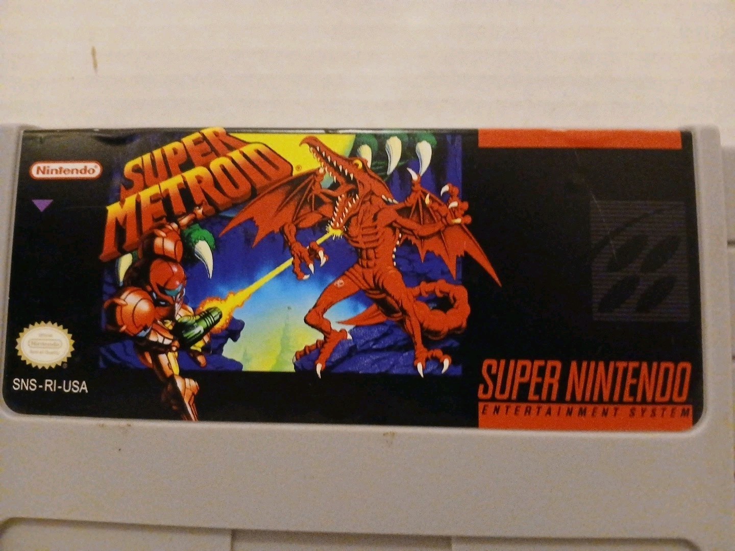 ThinkGeek Super Nintendo Cartridge Super Metroid Display Box Small