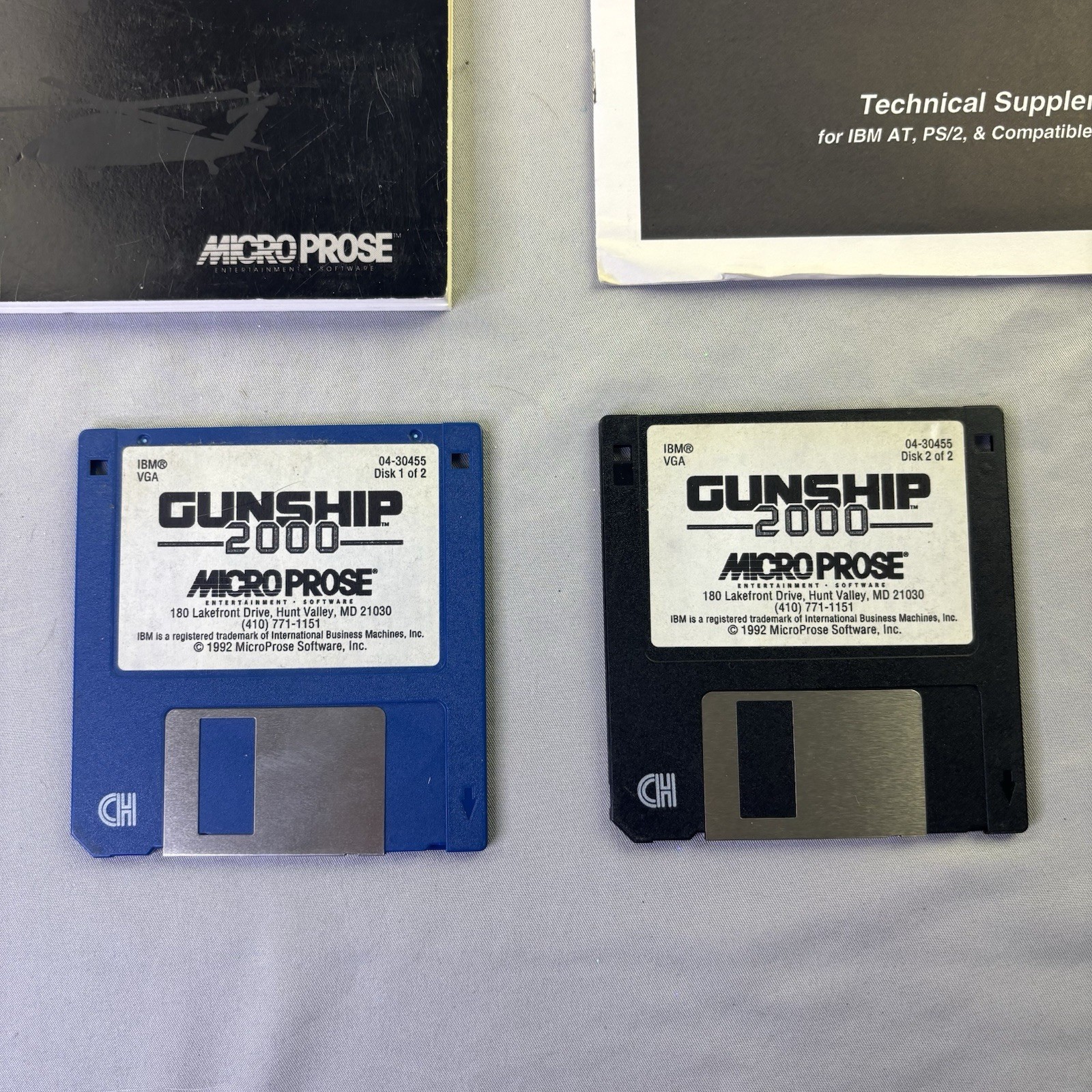 Gunship 2000 Helicopter Combat Simulator IBM PC Computer Video Game Micro Prose