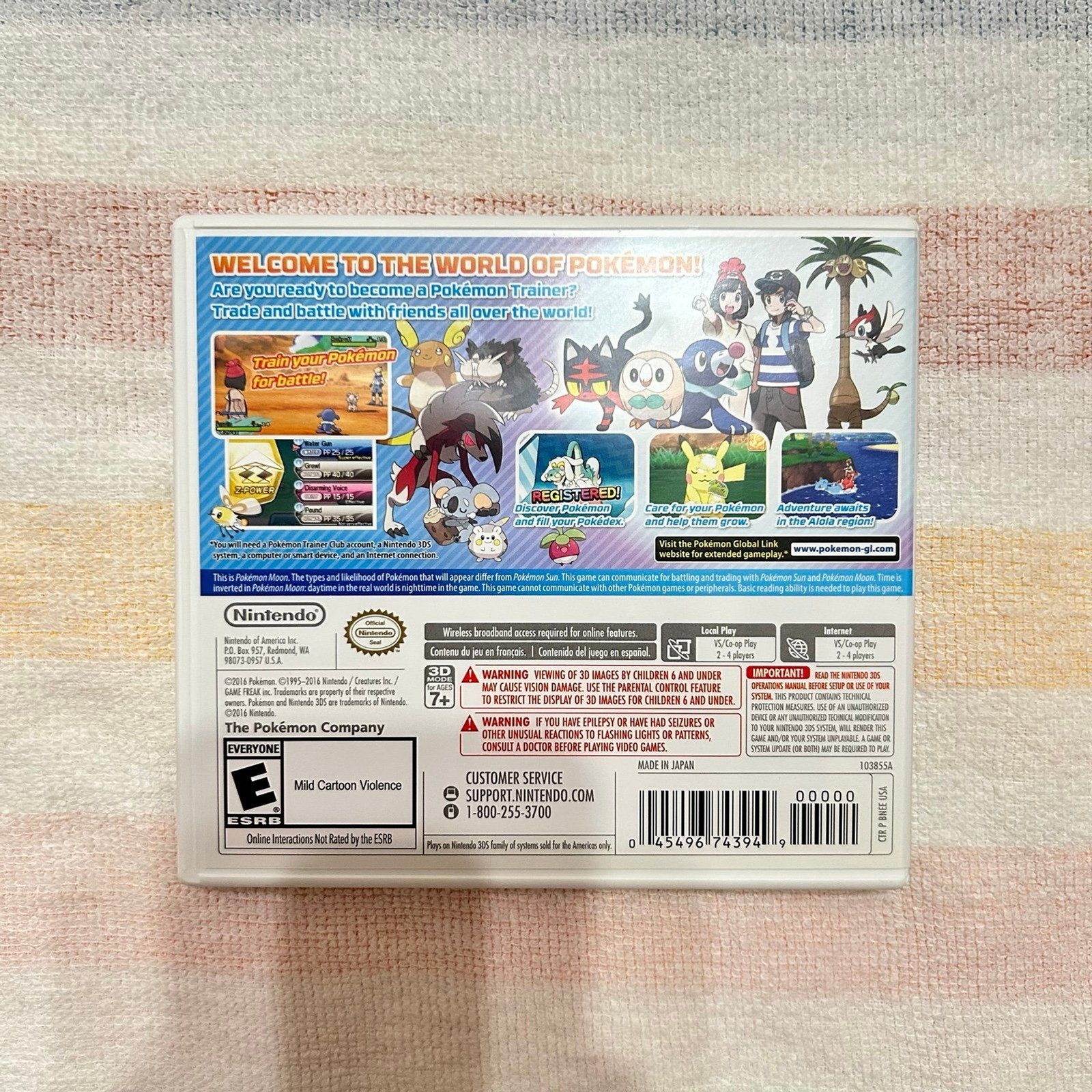 Pokémon Moon (Nintendo 3DS, 2016) Video Game CIB w/ Manual TESTED WORKING