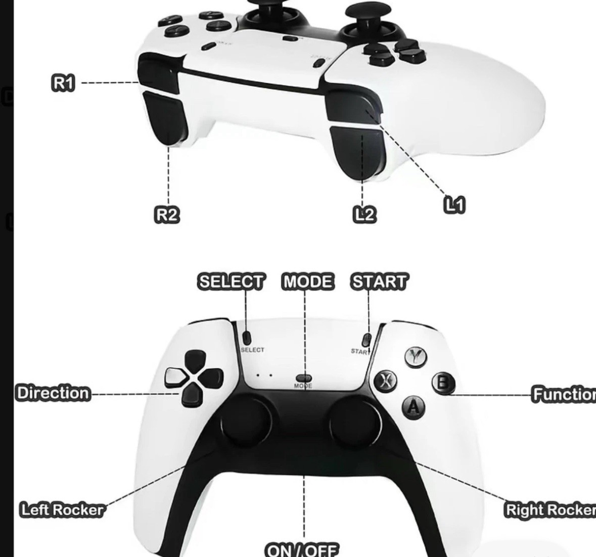 Video Game Console White 4K HDMI 2.4G Wireless Controllers Over 2000 Games Hits