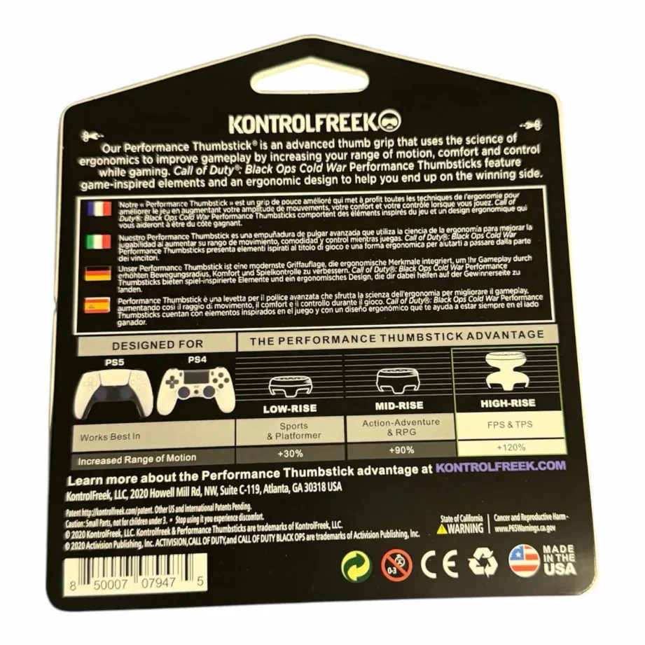 KontrolFreek FPS Thumbsticks for PS4/PS5 – Cold War – Ships Fast