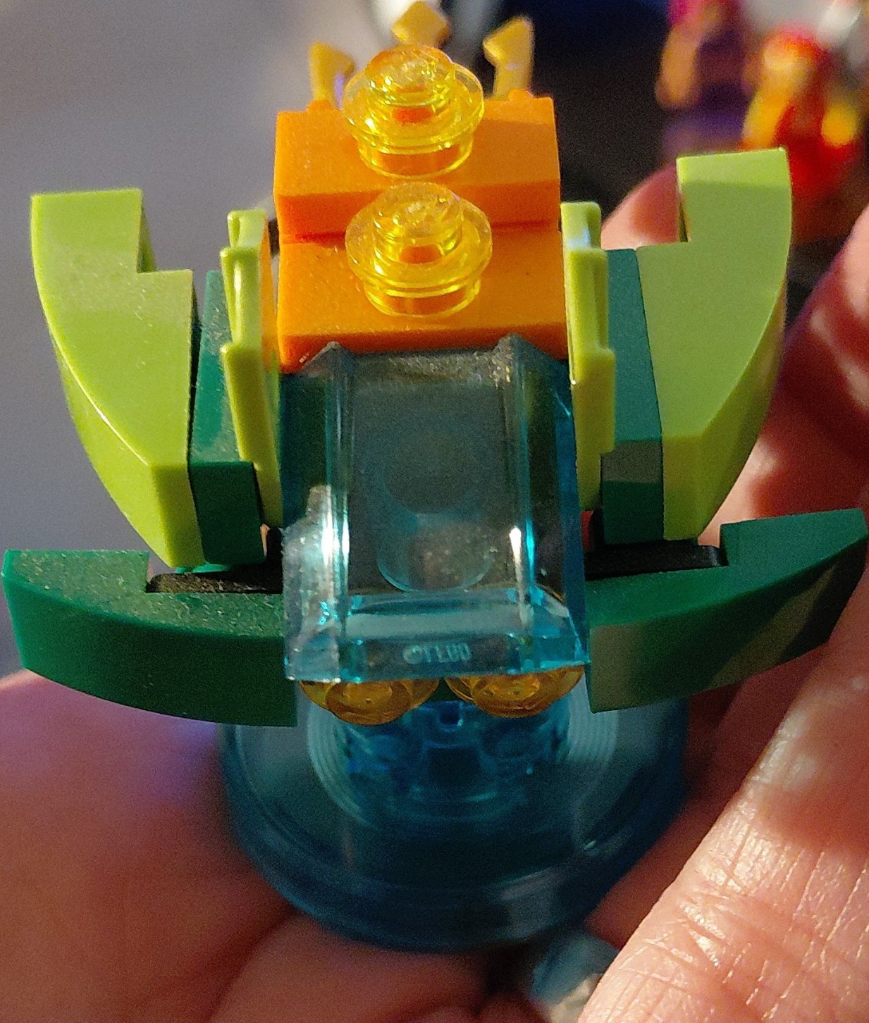 LEGO Dimensions Toy Tag Vehicle Figure Game Piece Translucent Blue Round Base