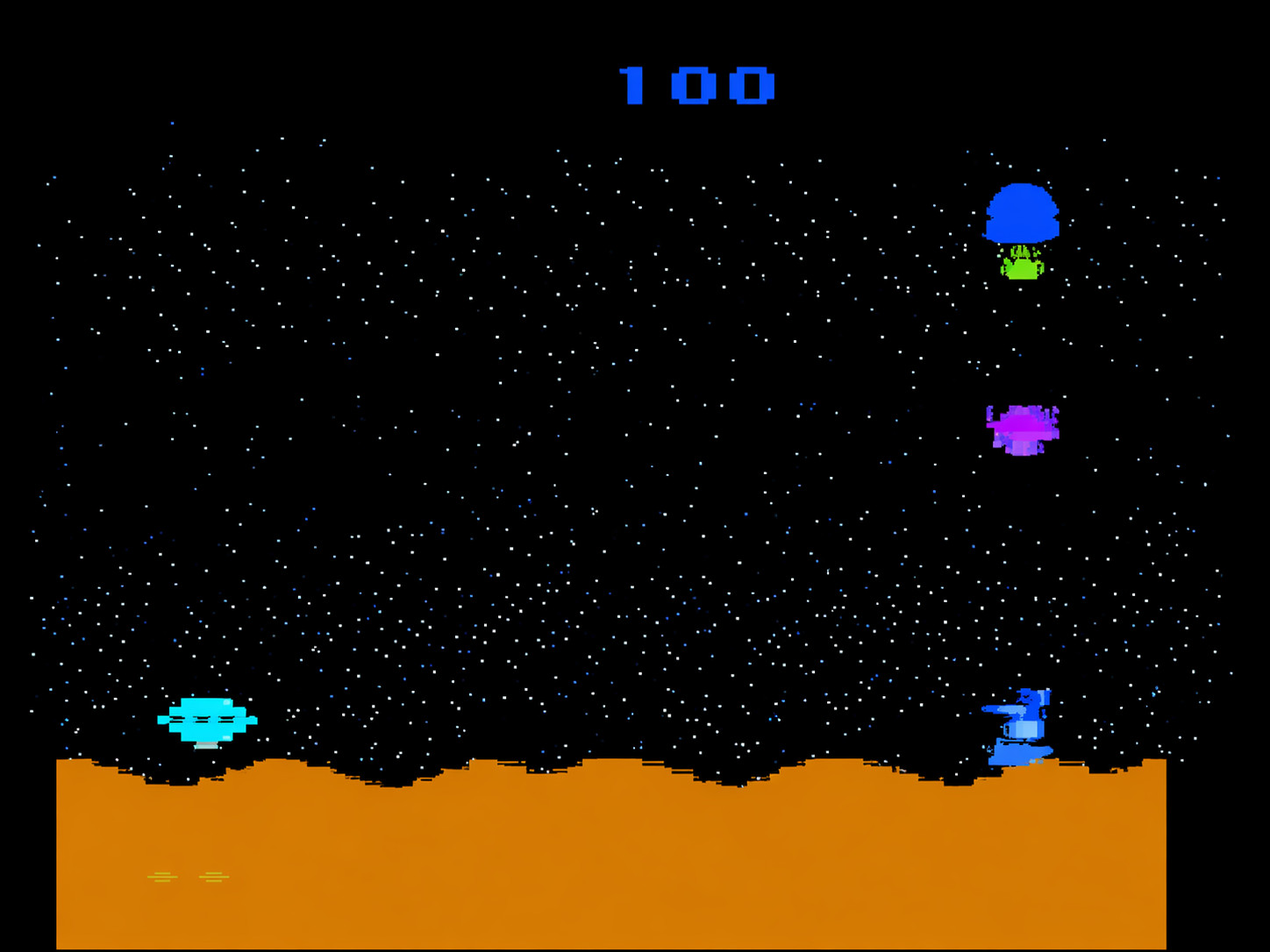 (VG) Space Jockey Atari 2600 Cartridge 1982 U.S. Games Vidtec Tested Working