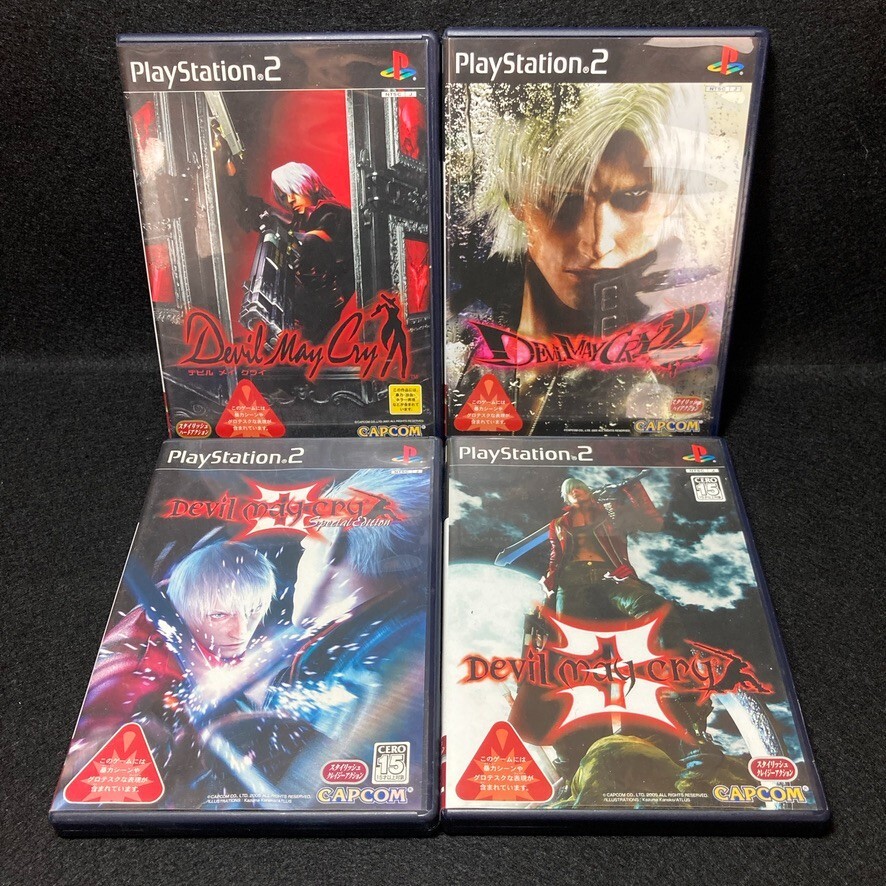 PS2 Devil May Cry 1 2 3 Special Edition, lot 4 games Playstation 2 NTSC-J Japan