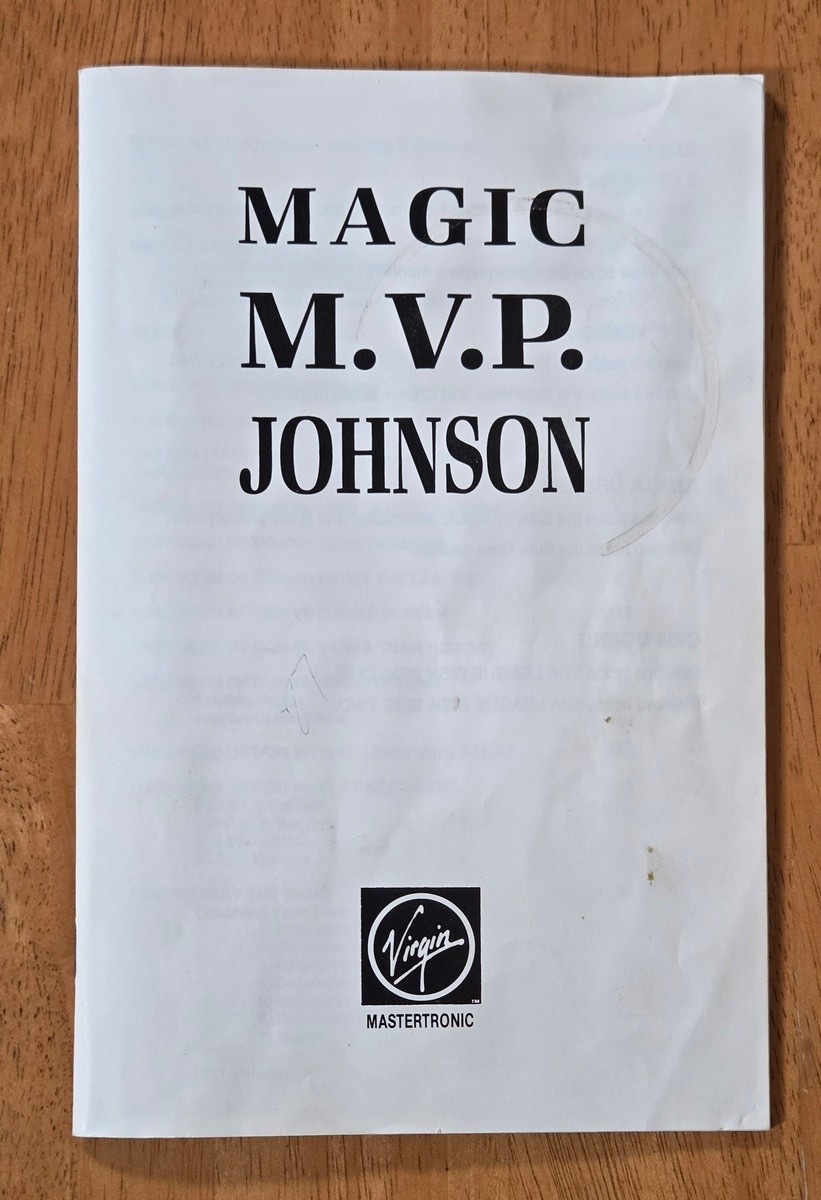 MVP Magic Johnson Virgin Mastertronic IBM PC Big Box Game 1990 CIB 3.5″ Floppy
