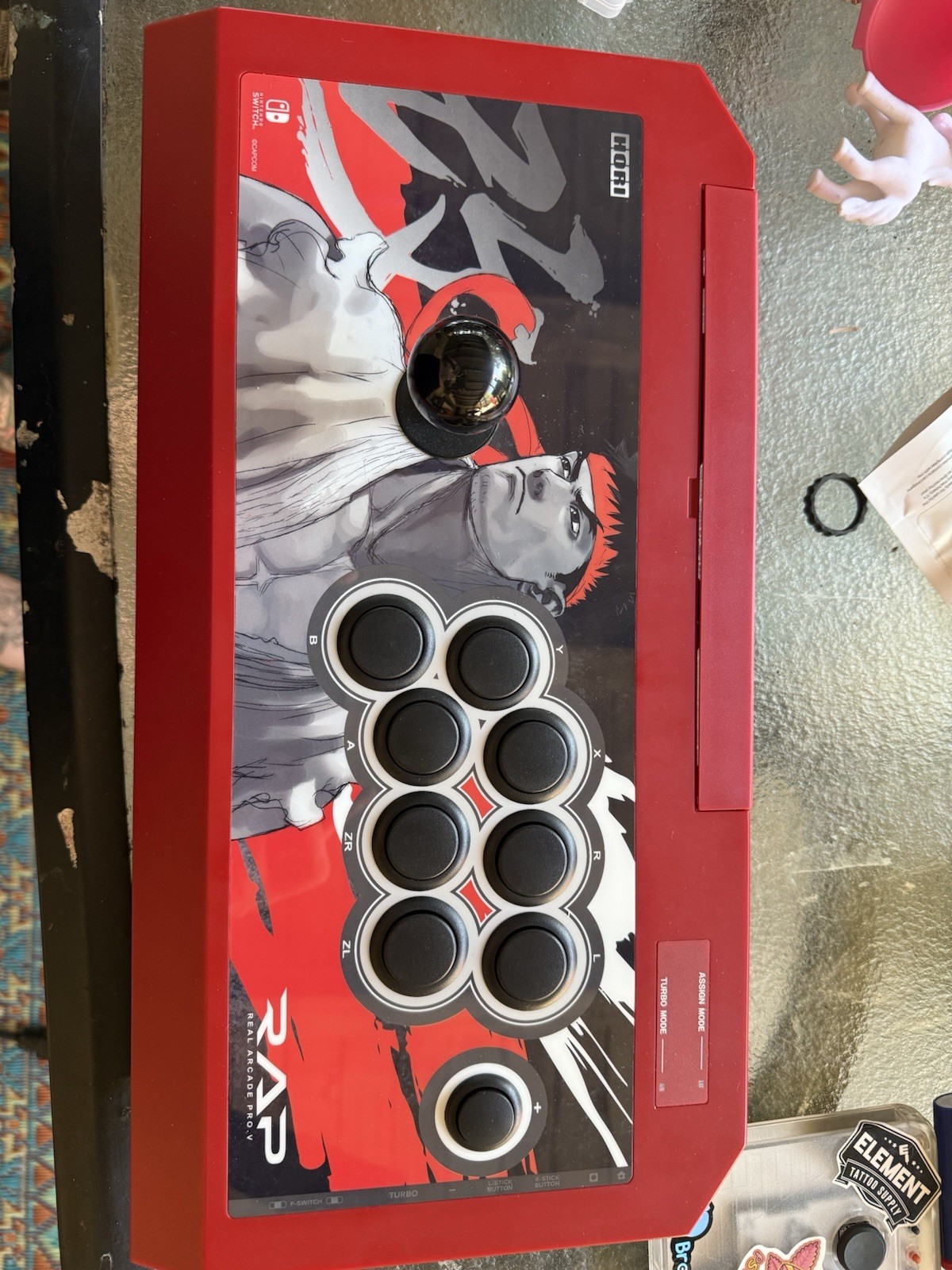HORI Real Arcade Pro.V Arcade Controller Fight Stick Wired USB Turbo Red NSW-006
