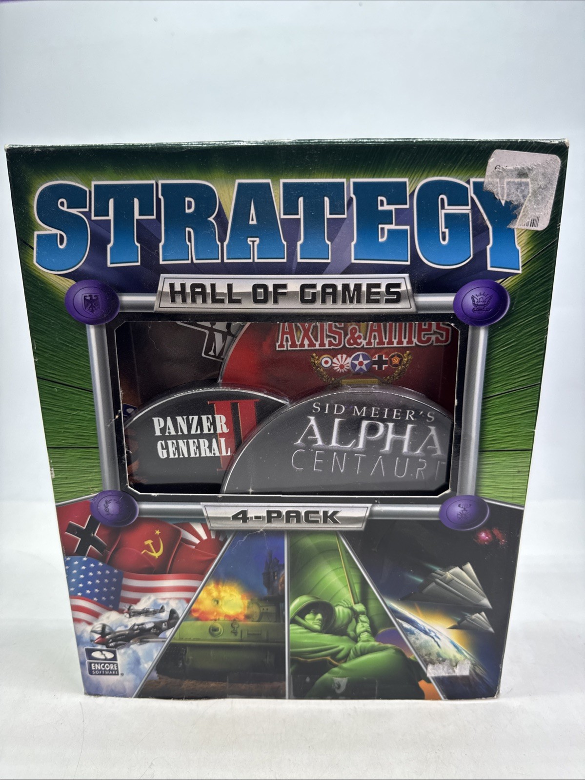 Vintage 2001 Strategy: Hall of Games 4-Pack Big Box PC Game Software SEALED
