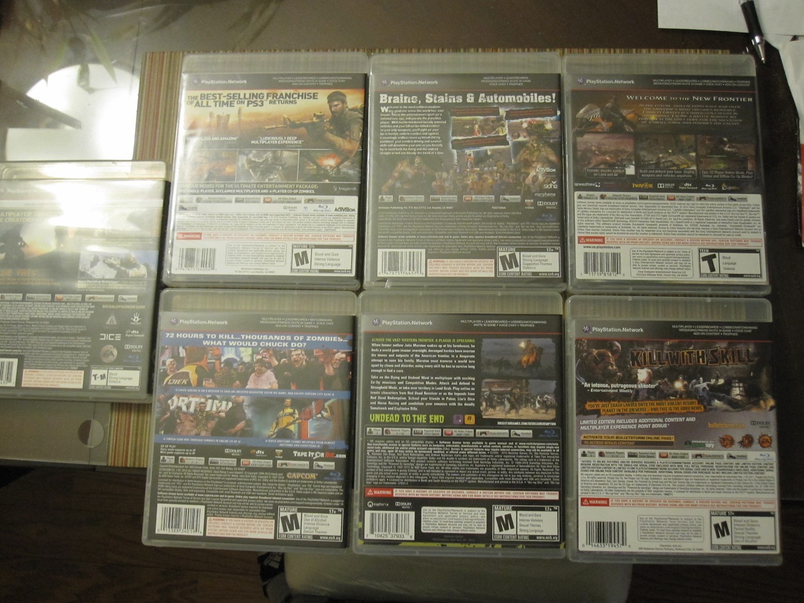 PS3 7 Lot, Call Duty B Op, S-hawk, Red Dead NMare, D/Rising 2, Blood Drive,READ!