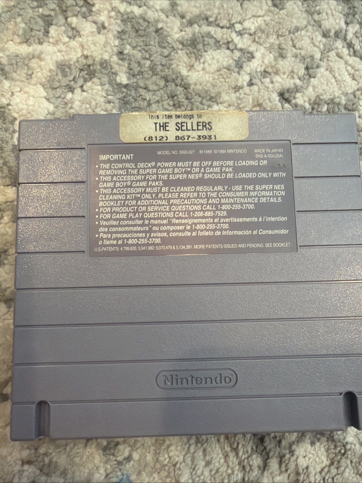 Super Gameboy SNES Cartridge Nintendo Game Boy