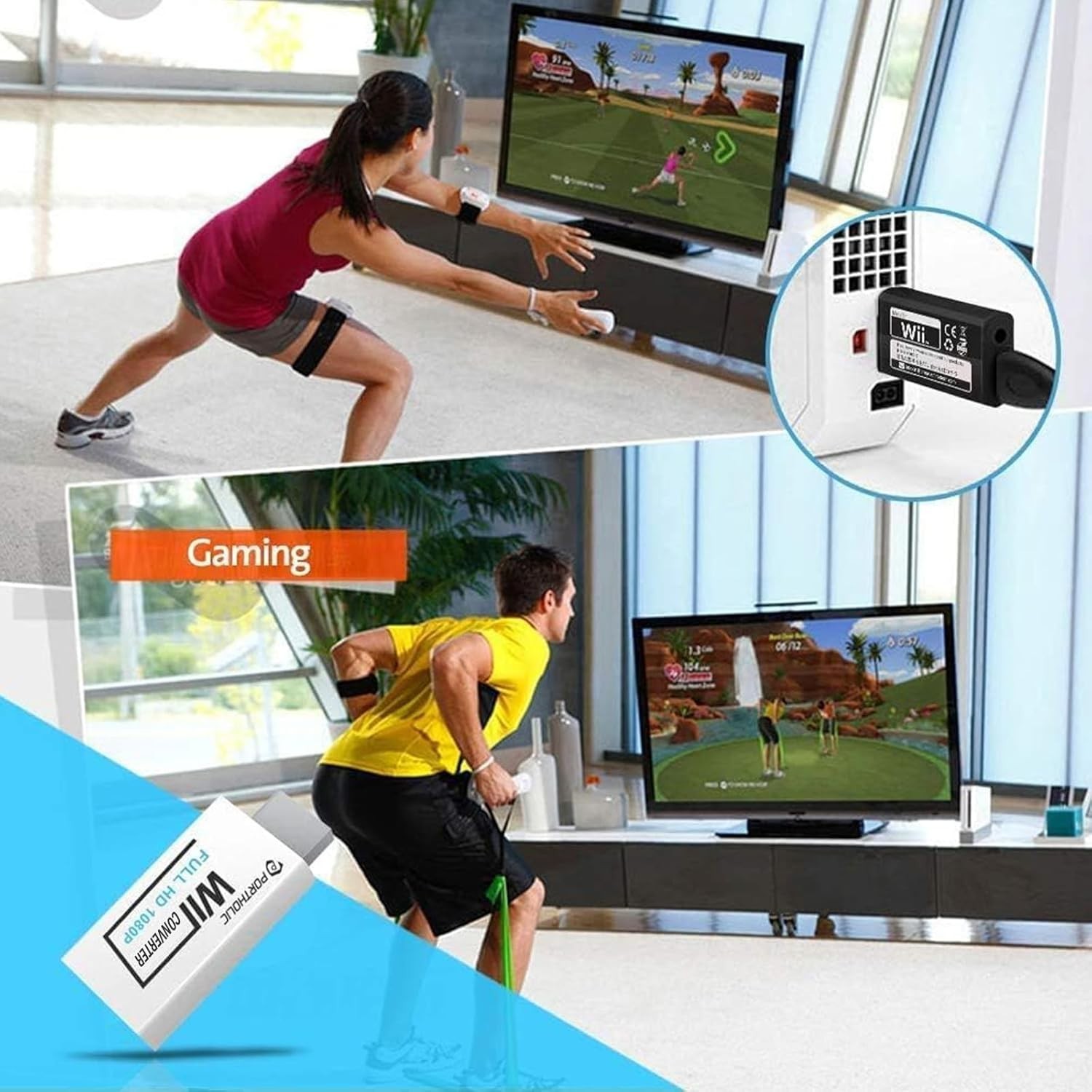 Versatile Wii HDMI Adapter – Supports 720P/1080P with Extra Audio Connection