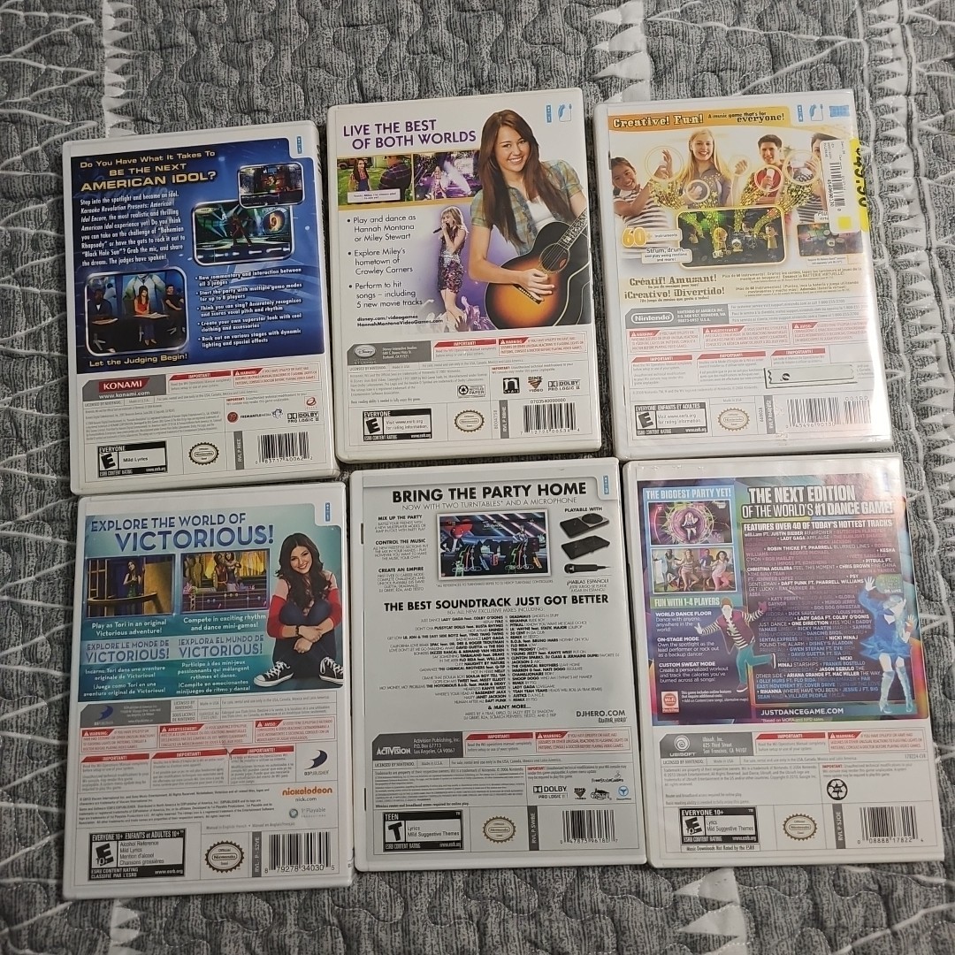 Lot Of 6 In Box Singing & Dance Themed Wii Games Popular Titles 4 Open 2 SEALED