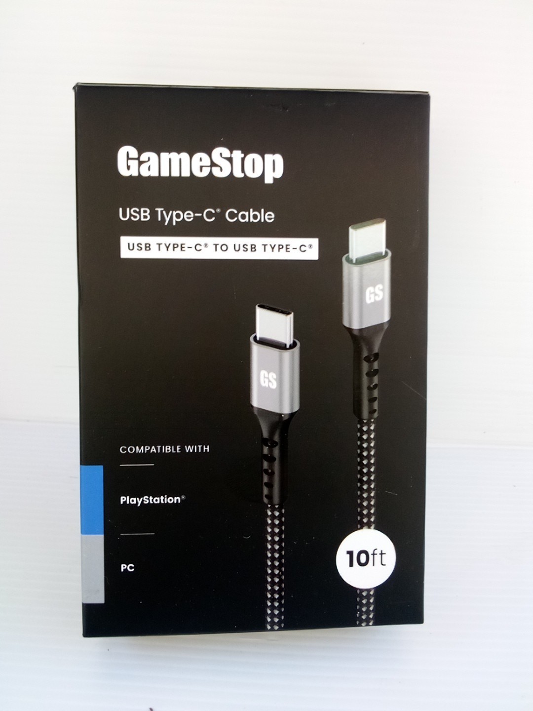 (QTY 1) GameStop Universal USB-C To USB-C 10ft Cable PS5 PS4 PC Compatible