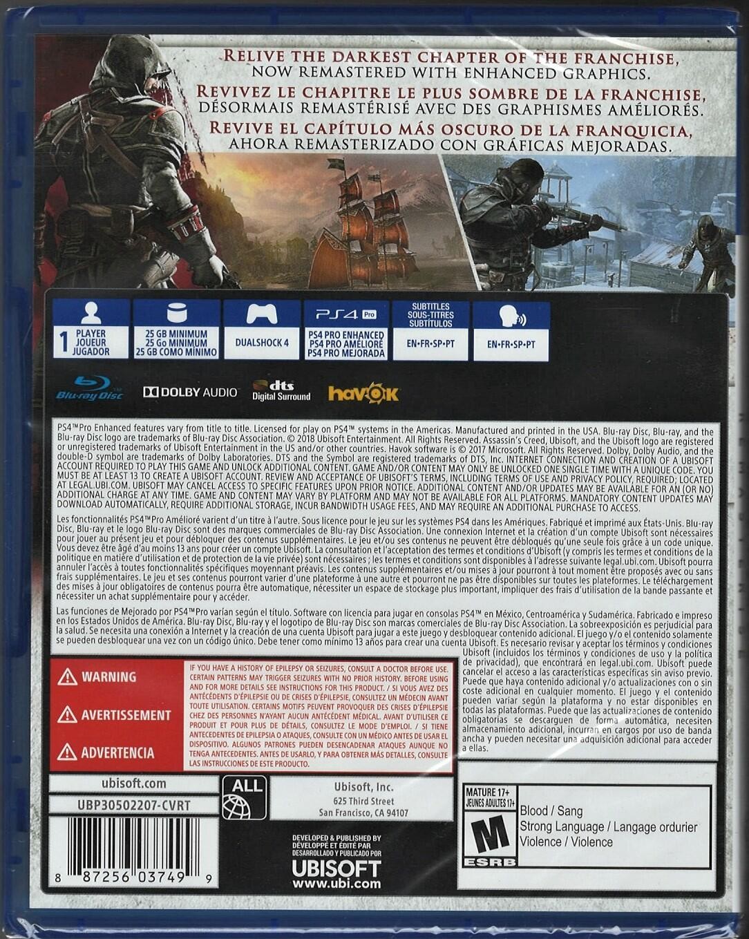 Assassin’s Creed Rogue Remastered – PlayStation 4