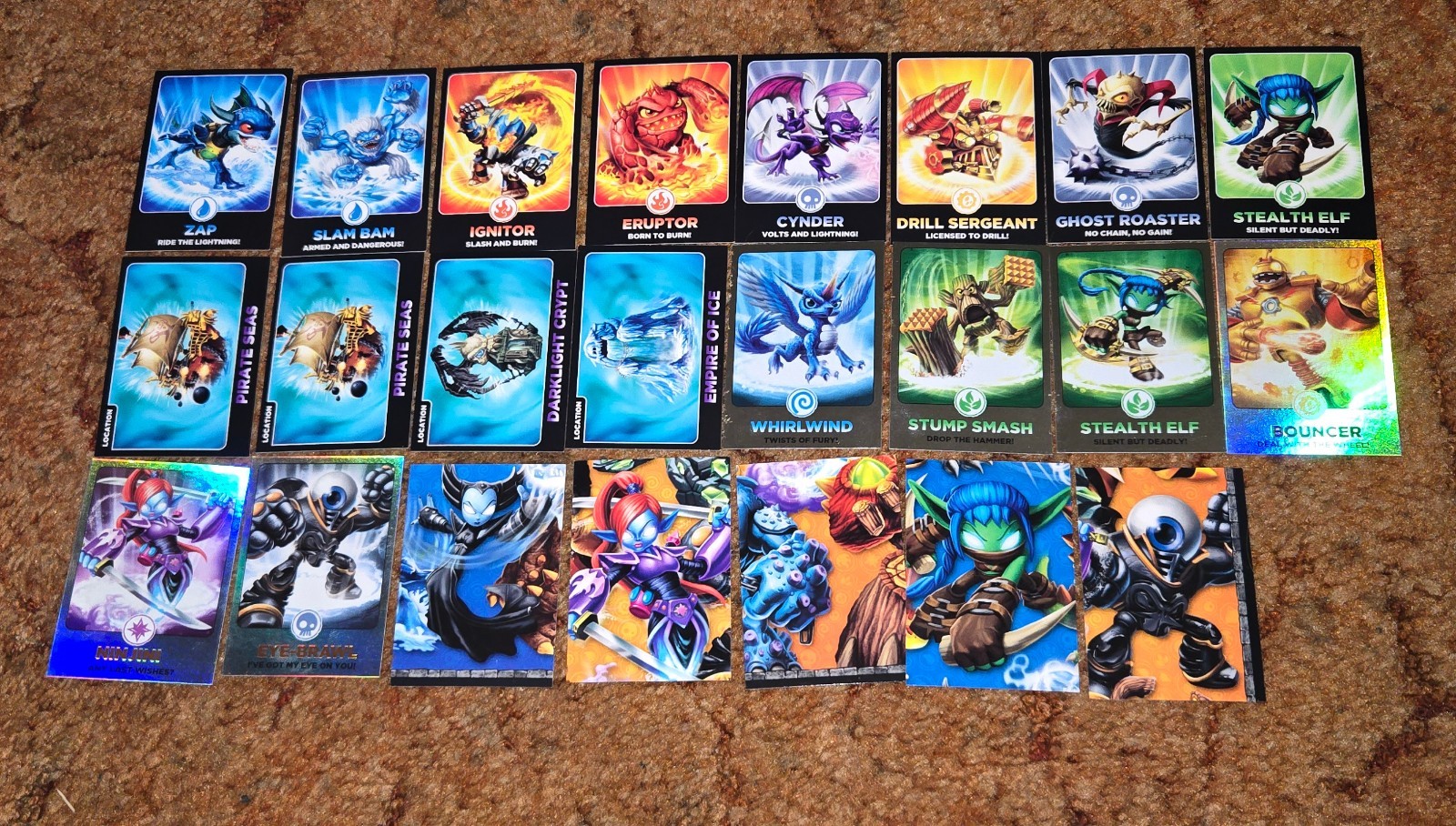 Skylanders Lot Spyro’s Adventure Giants Trading Card Topps War Swap Force Case