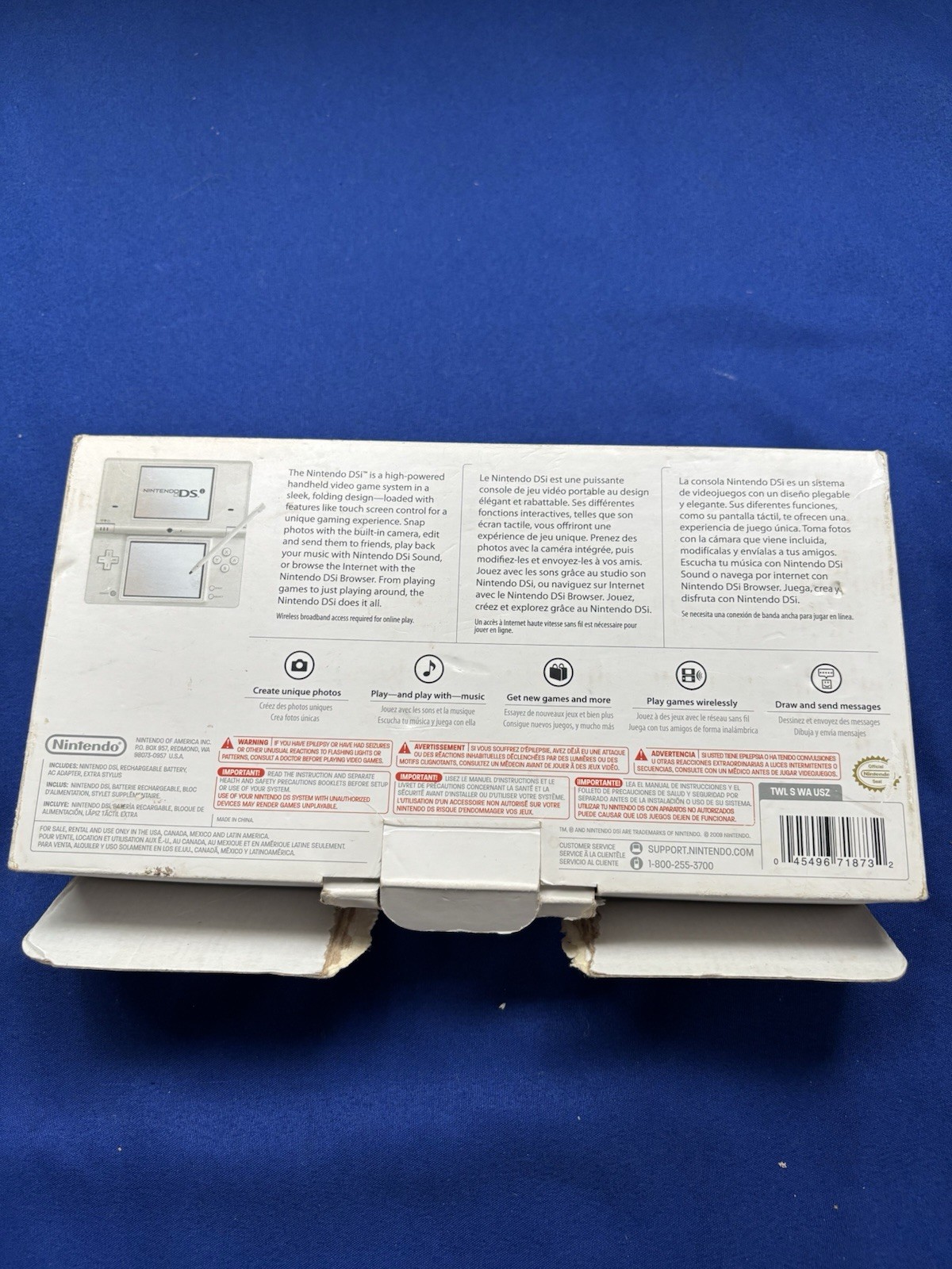 Nintendo DSi Console White TWL-001 Japan Tested Working w/ Charger