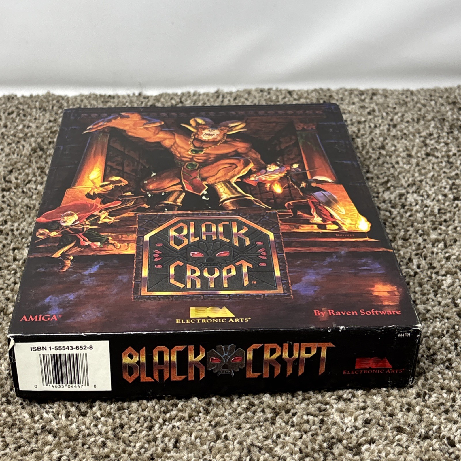 Black Crypt Commodore Amiga Big Box Game Complete CIB 3.5″ EA Untested