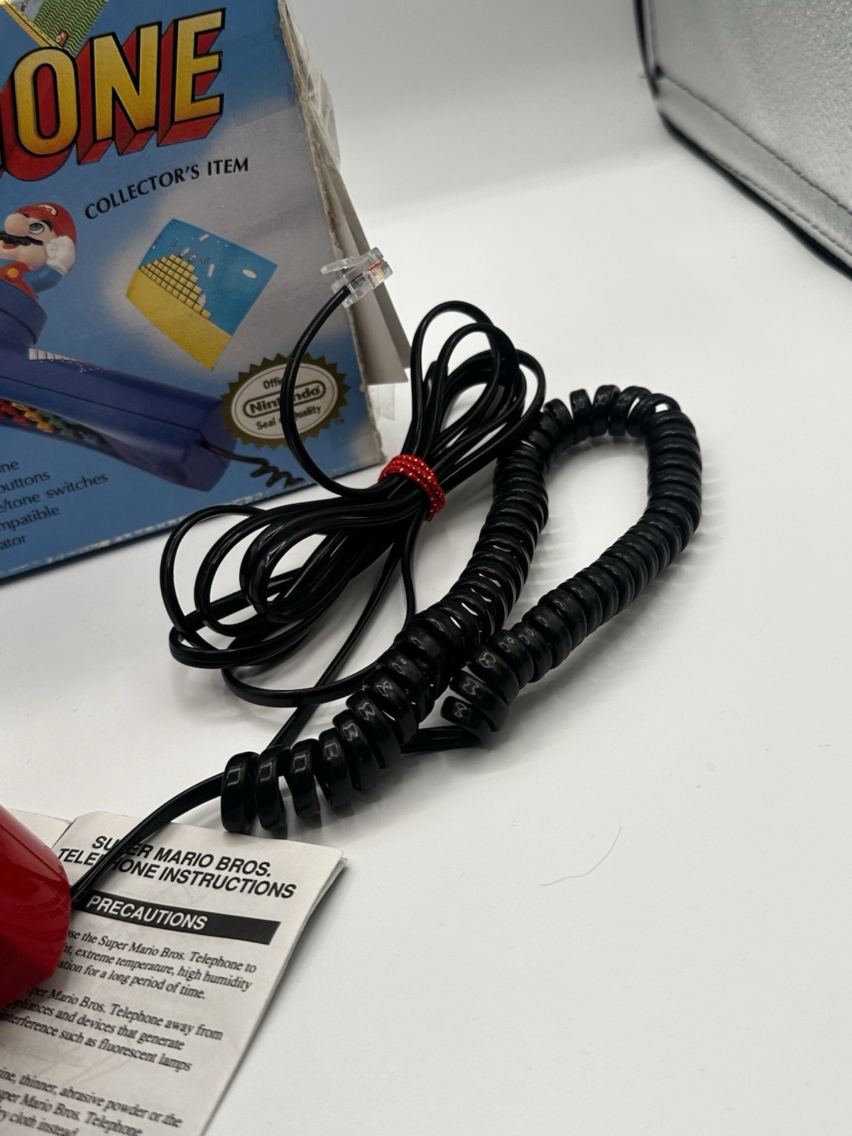 Super Mario Bros. Vintage 1990 Telephone Nintendo Blue Touch Working Condition