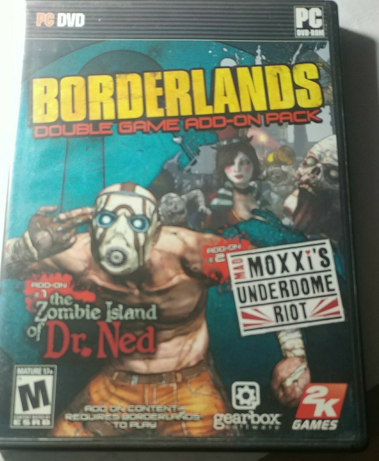 Borderlands Double Game Add-On Pack: Zombie Island/Mad Moxxi-PC DVD ROM-Rated M