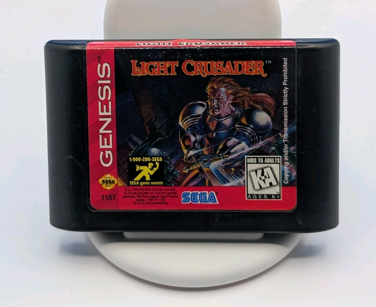 Light Crusader (Sega Genesis 1995) Cart Only Authentic & TESTED