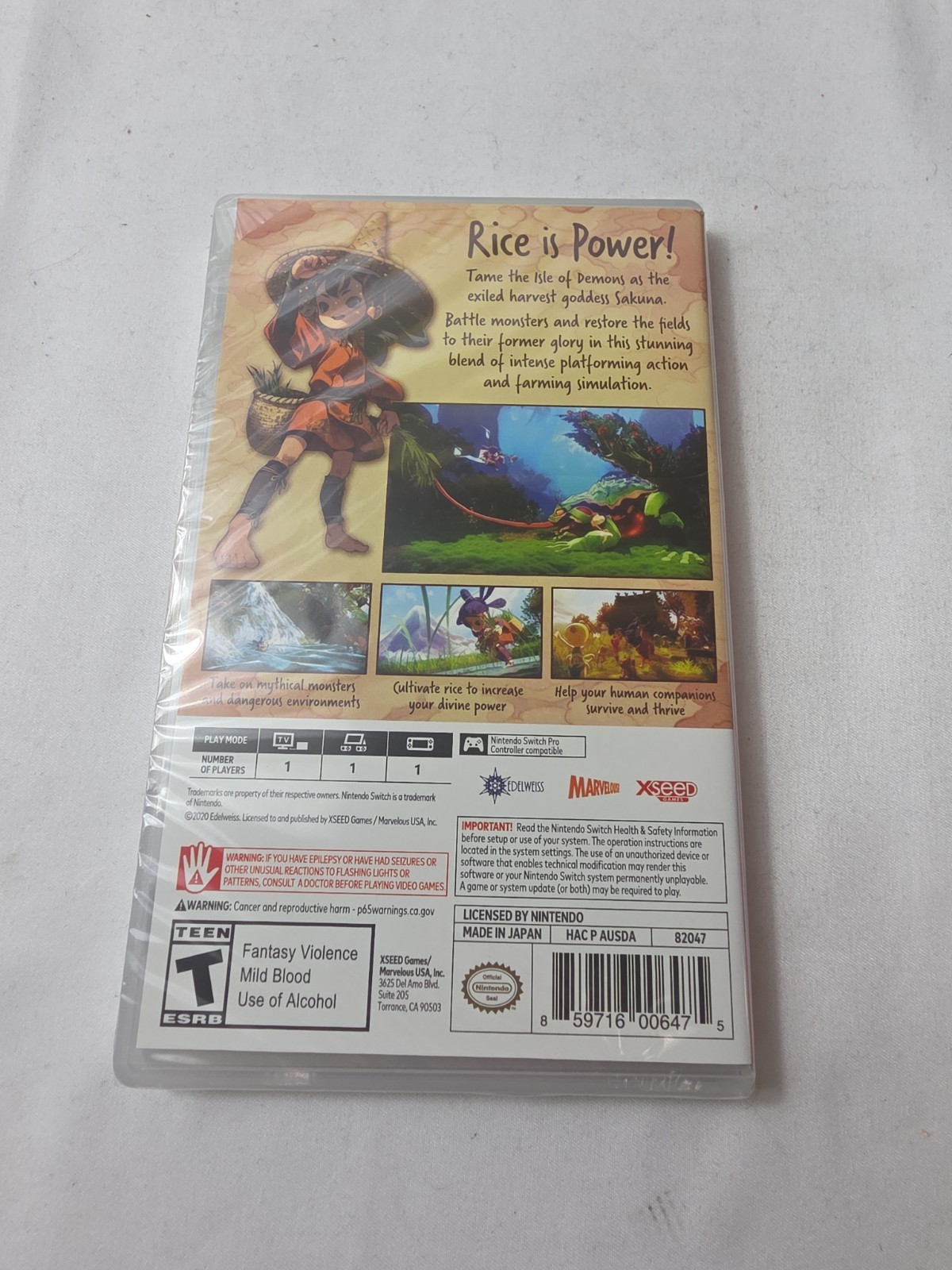 Sakuna: Of Rice and Ruin – Nintendo Switch – NEW/SEALED!