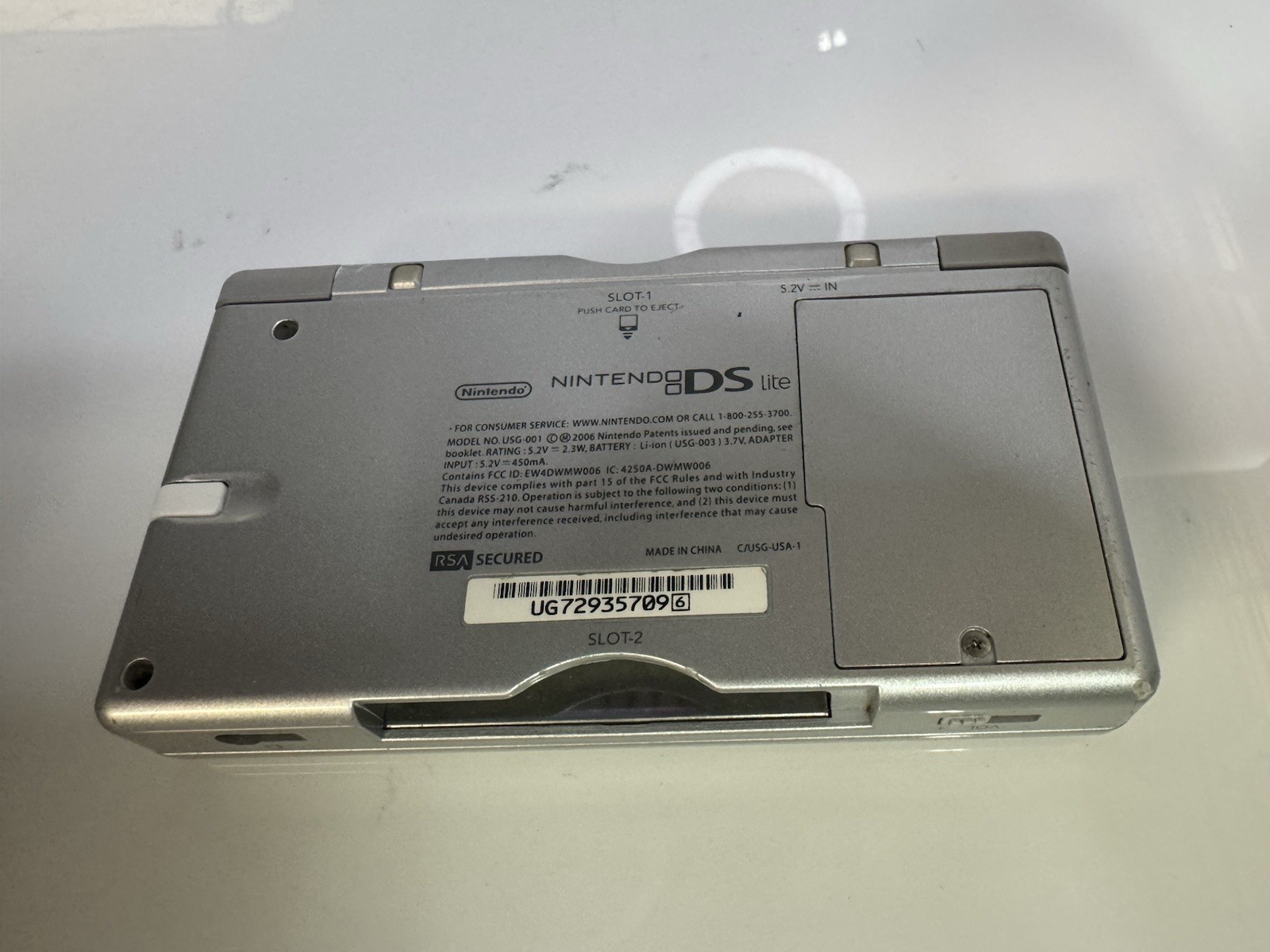 Nintendo DS Lite System Portable Gaming Console – Silver CLEAN