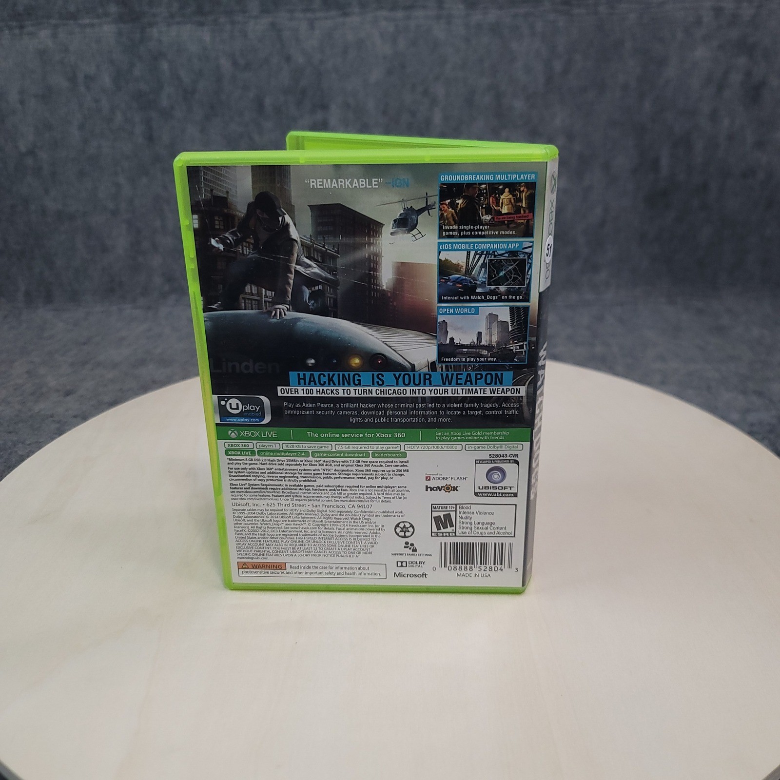 Xbox 360 Watch Dogs Standard Edition NTSC 2-Disc Set